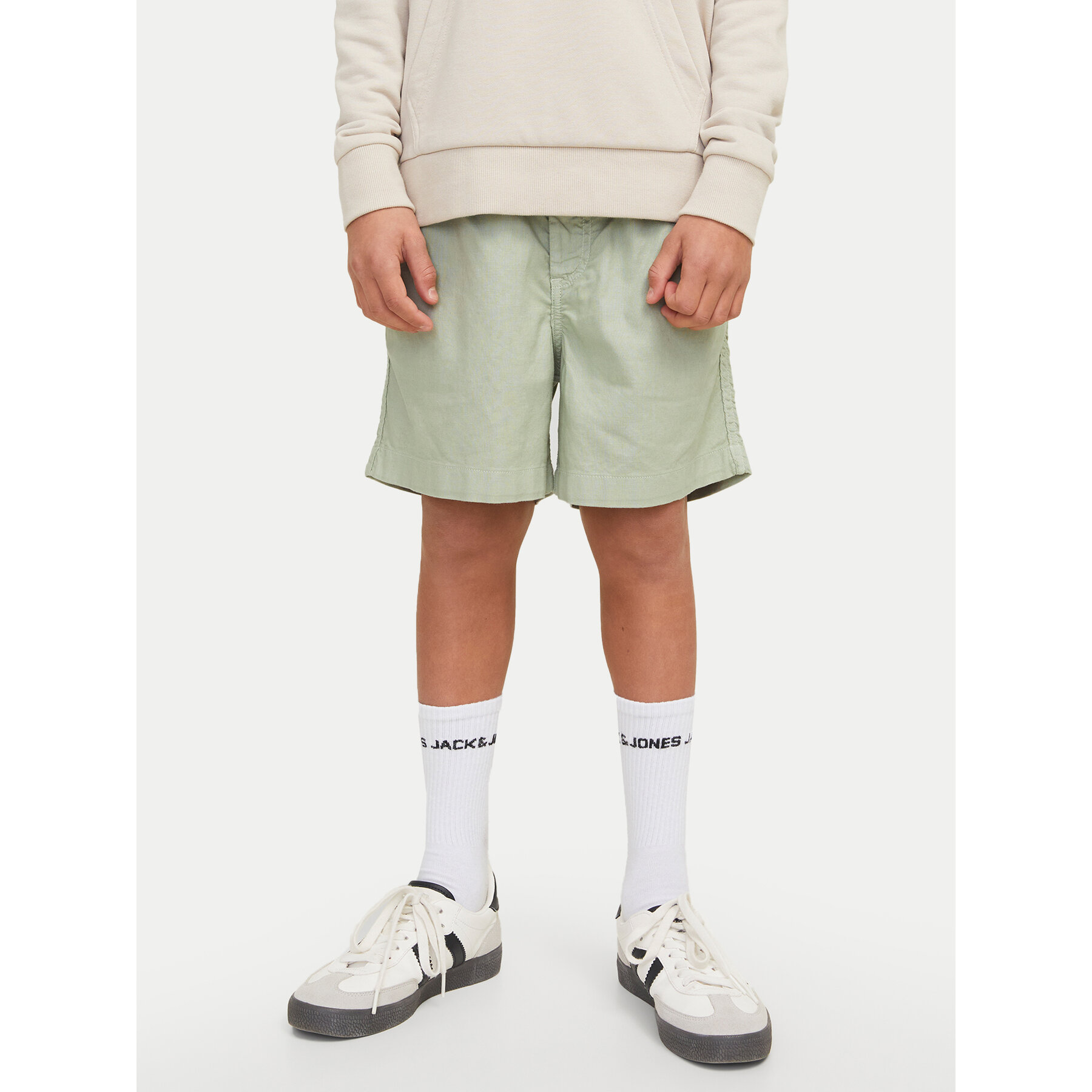 Jack & Jones Junior Szorty materiałowe Jaiden 12275023 Szary Loose Fit