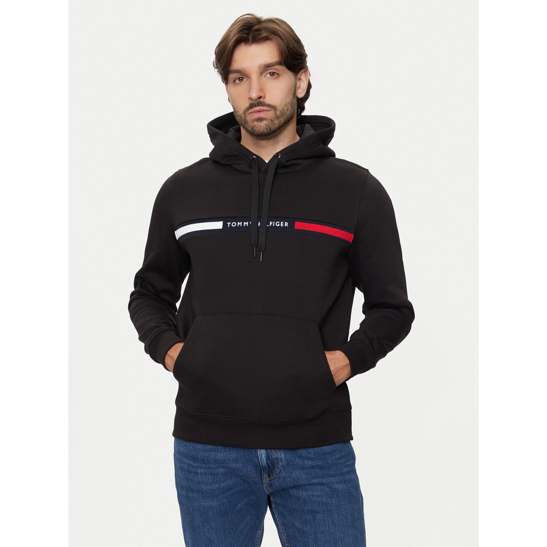 Tommy Hilfiger Bluza MW0MW37361 Czarny Regular Fit