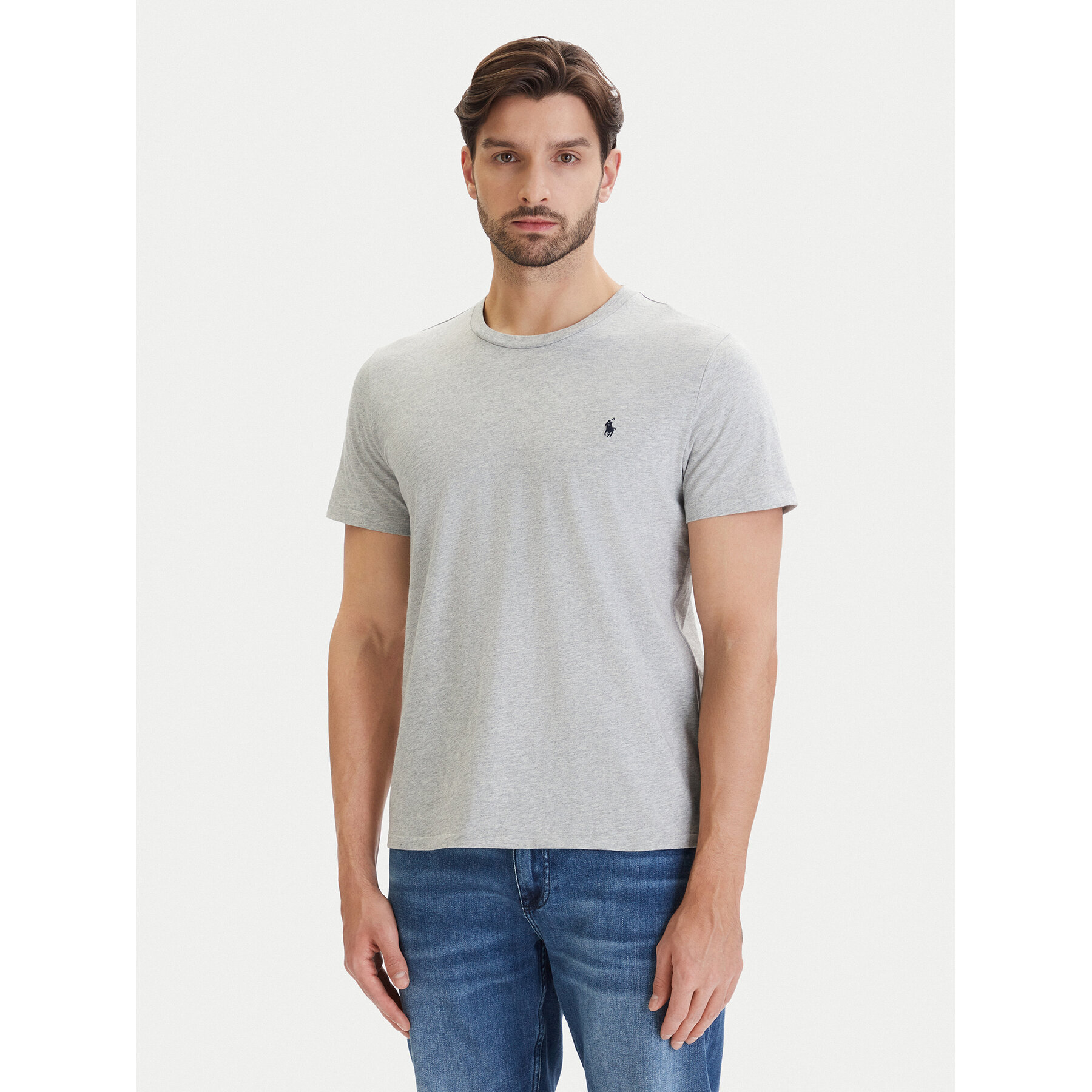 Polo Ralph Lauren T-Shirt 714844756008 Szary Regular Fit