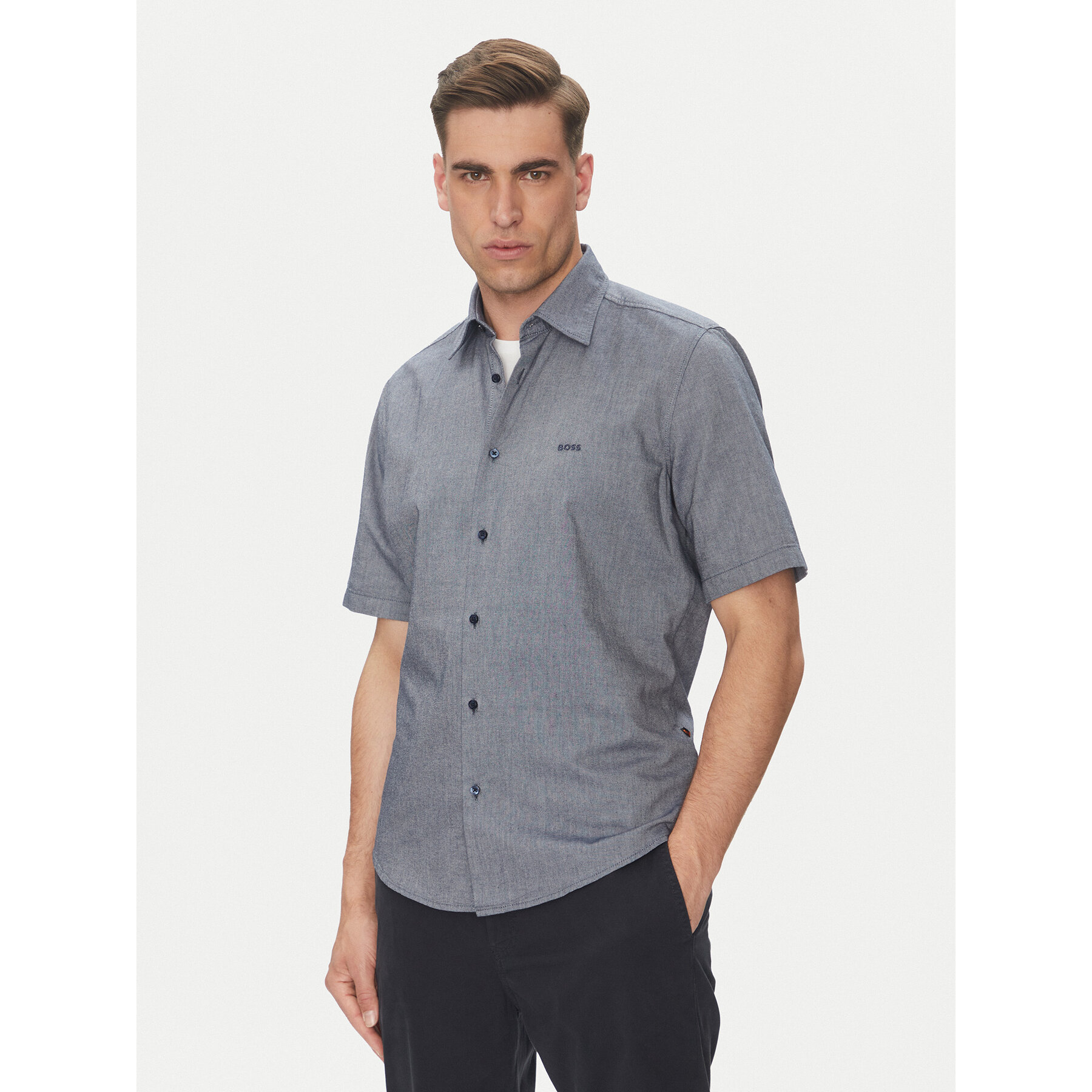 BOSS Koszula Rash_2 50537332 Granatowy Regular Fit