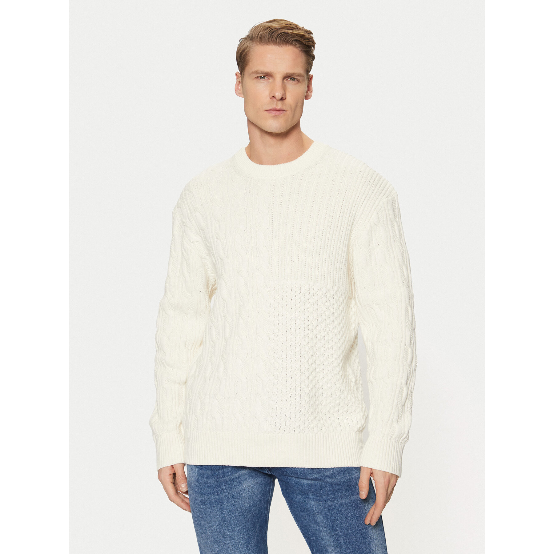 Tom Tailor Denim Sweter 1044433 Écru Relaxed Fit
