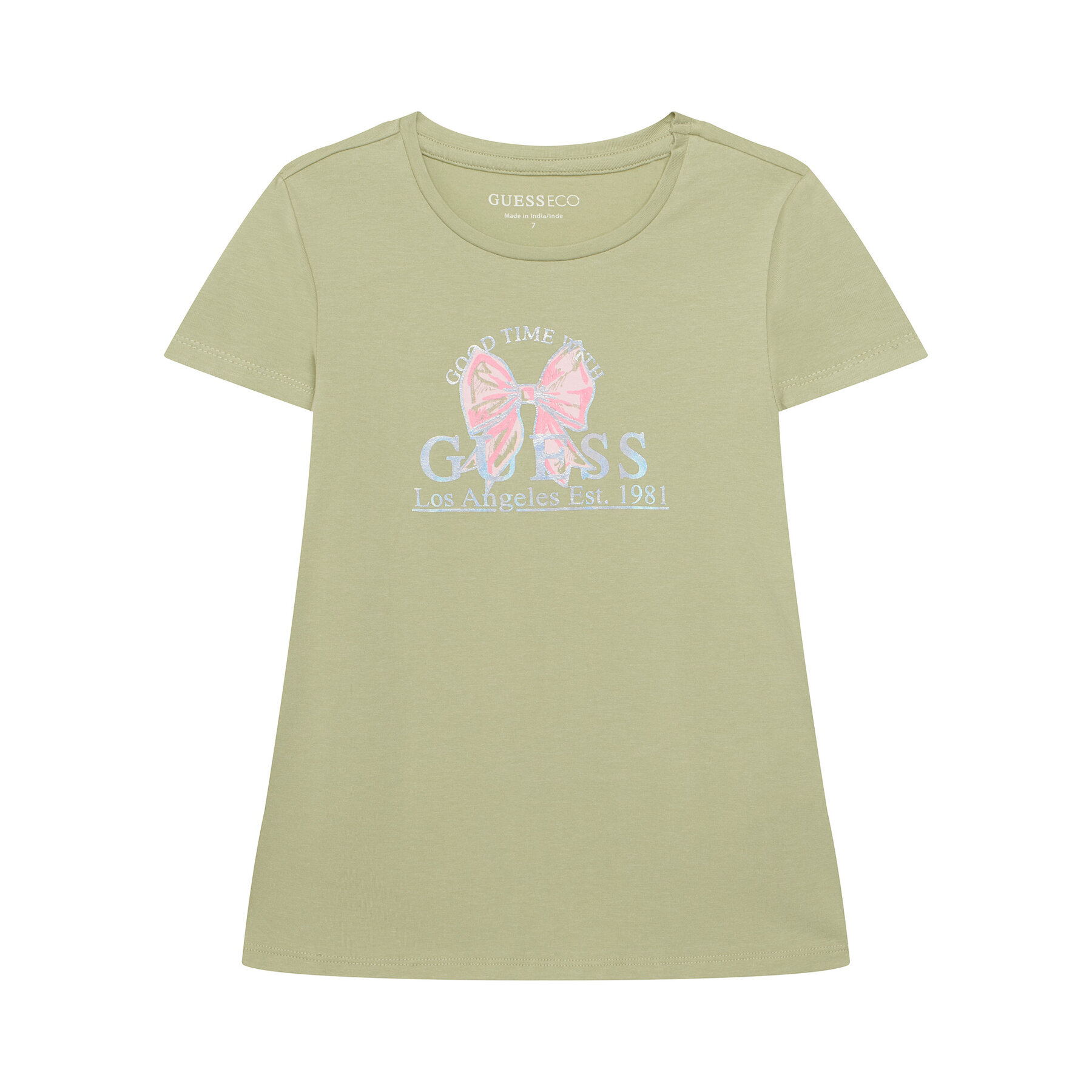 Guess T-Shirt J6GI28 K6YW4 Zielony jasny Regular Fit