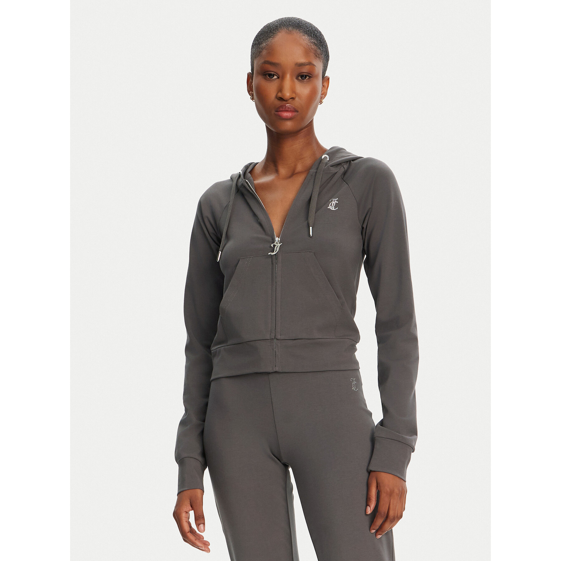 Juicy Couture Bluza Ola JCWAS125310 Szary Slim Fit