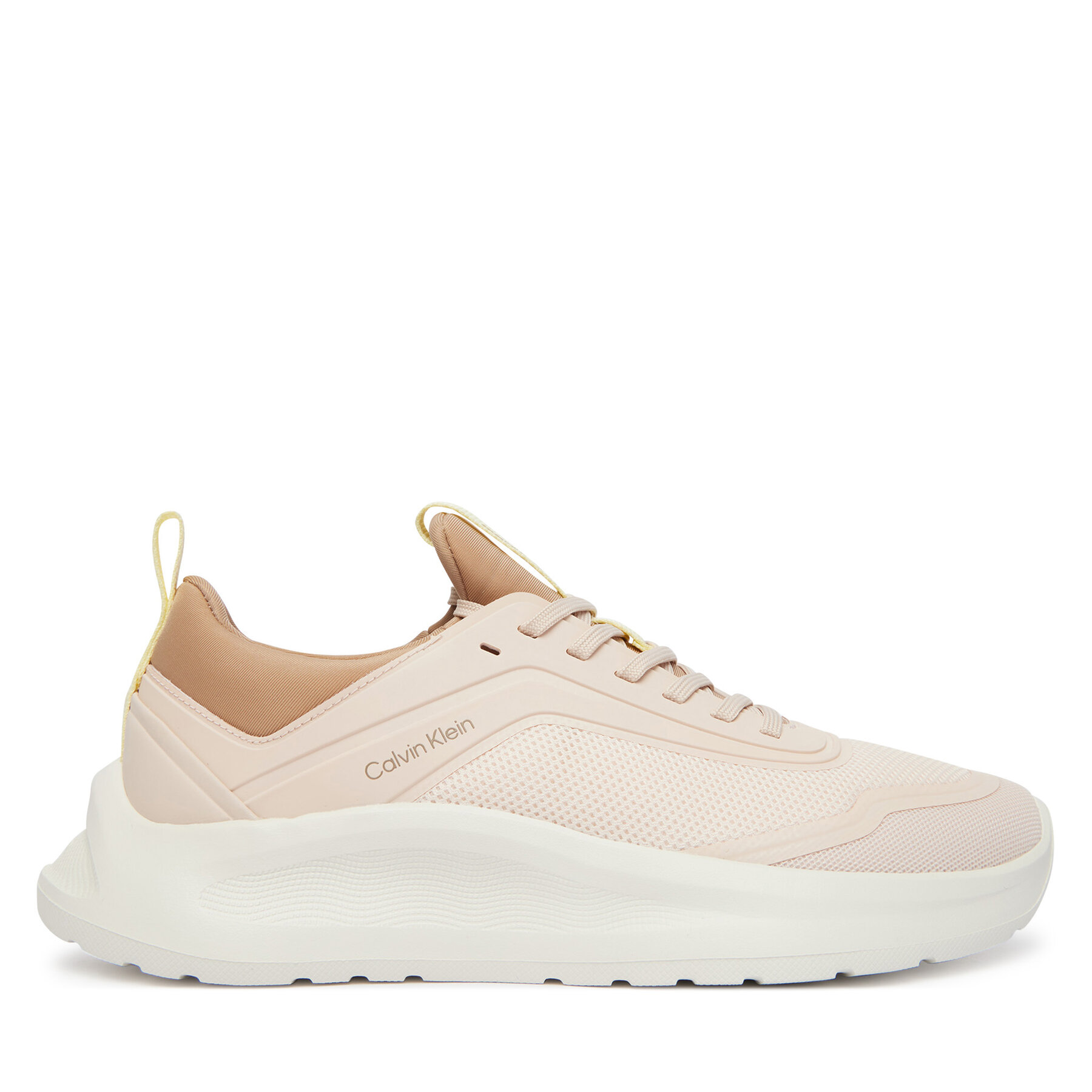 Calvin Klein Sneakersy Light Eva Run Sock Mesh HW0HW03023 Beżowy