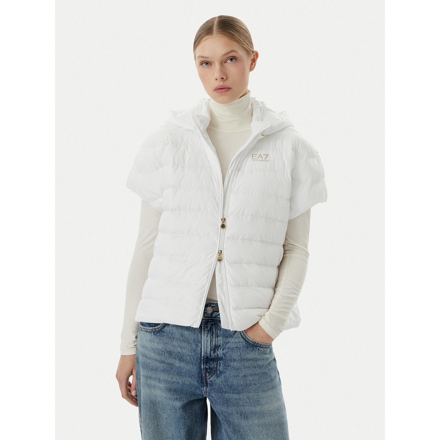 EA7 Emporio Armani Bezrękawnik 7W000477 AF12476 U0002 Biały Regular Fit