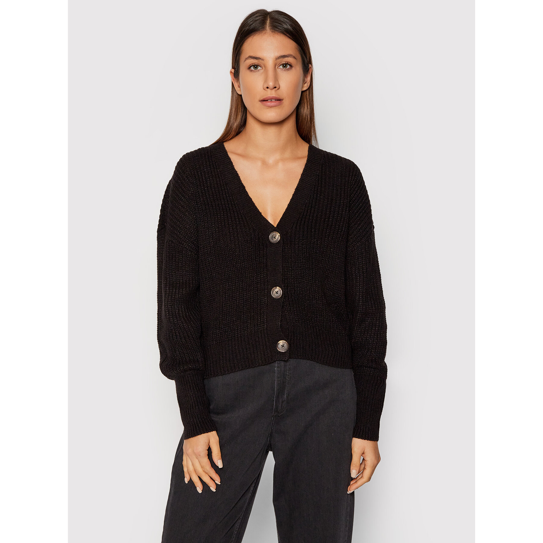 Vero Moda Kardigan Lea 10249632 Czarny Relaxed Fit