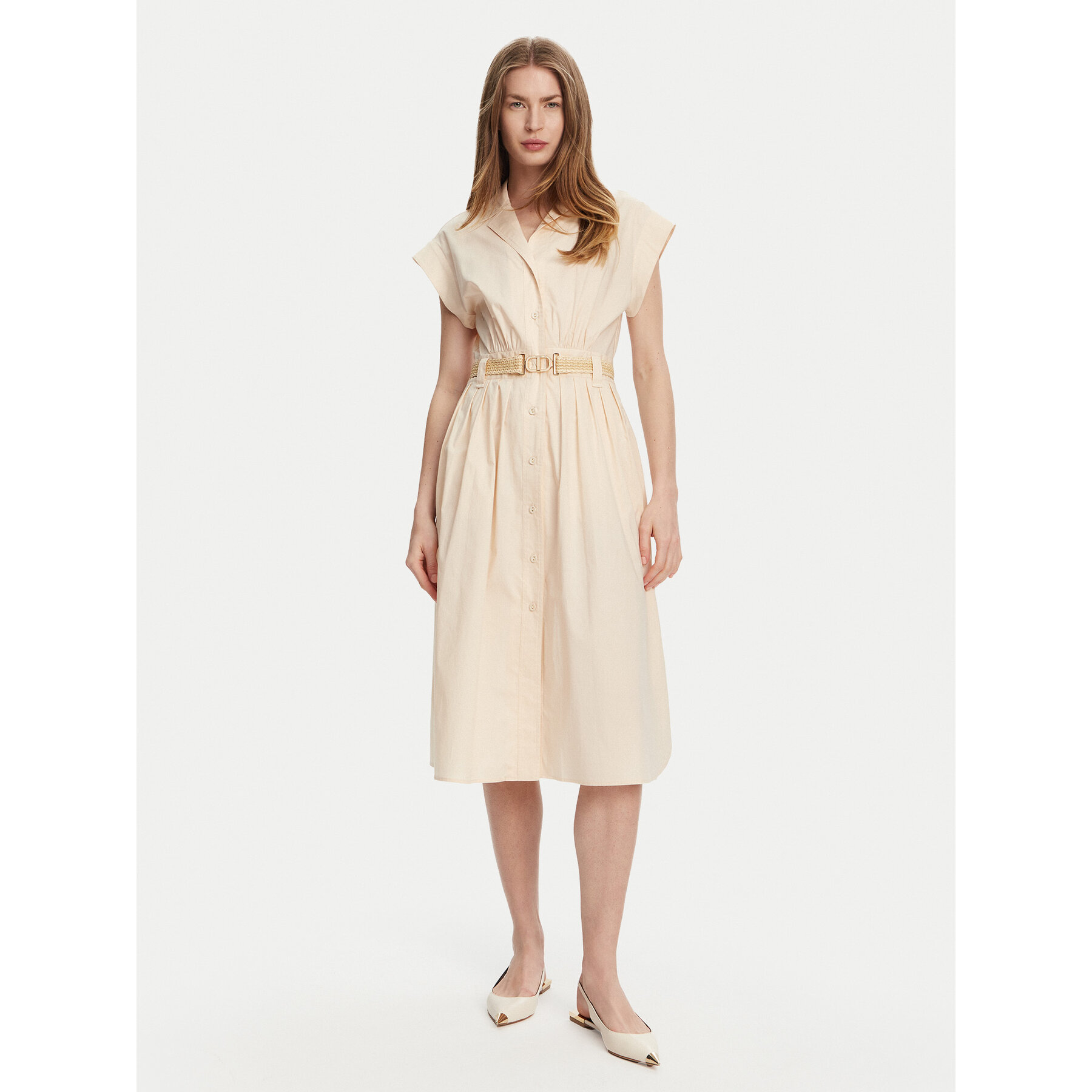TWINSET Sukienka koszulowa 251TT2102 Różowy Loose Fit