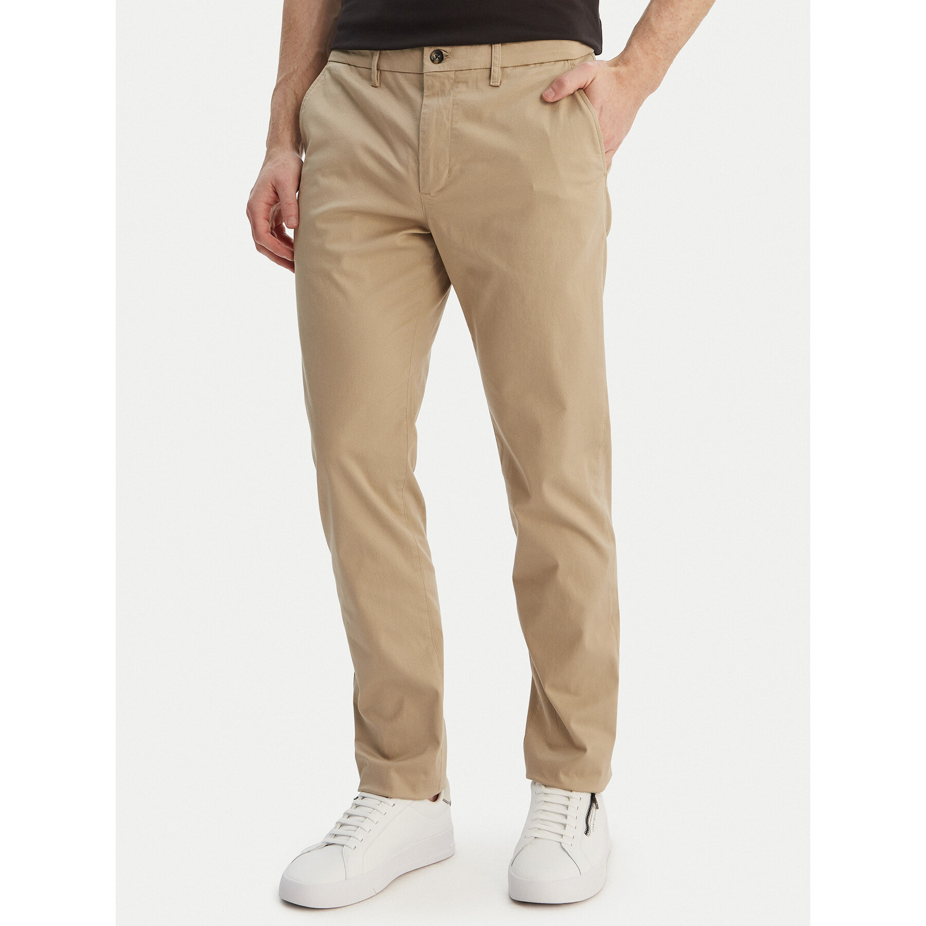 Tommy Hilfiger Chinosy Denton MW0MW41923 Beżowy Regular Fit