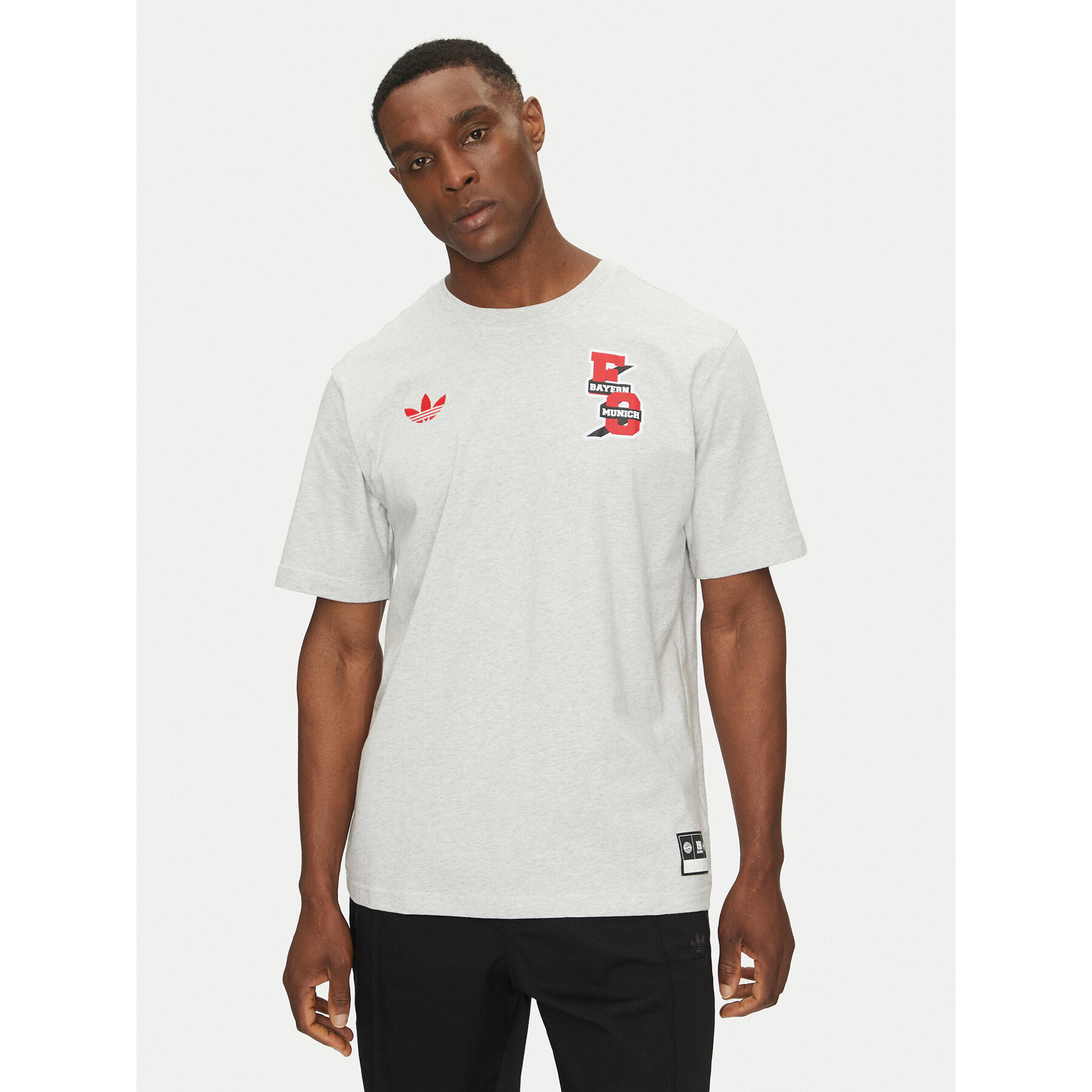 adidas T-Shirt FC Bayern VRCT JL6112 Szary Regular Fit