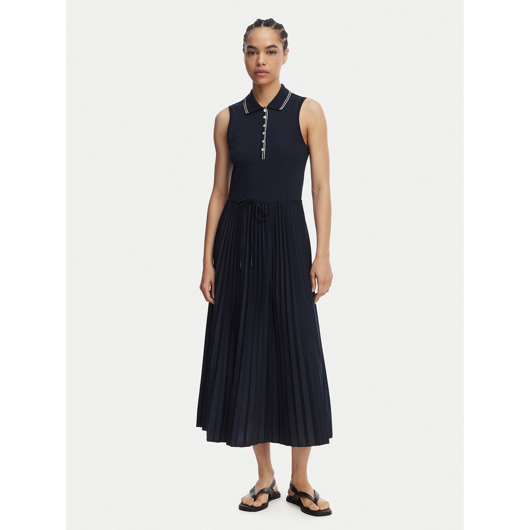 Tommy Hilfiger Sukienka codzienna 1985 Pleated WW0WW49621 Granatowy Regular Fit