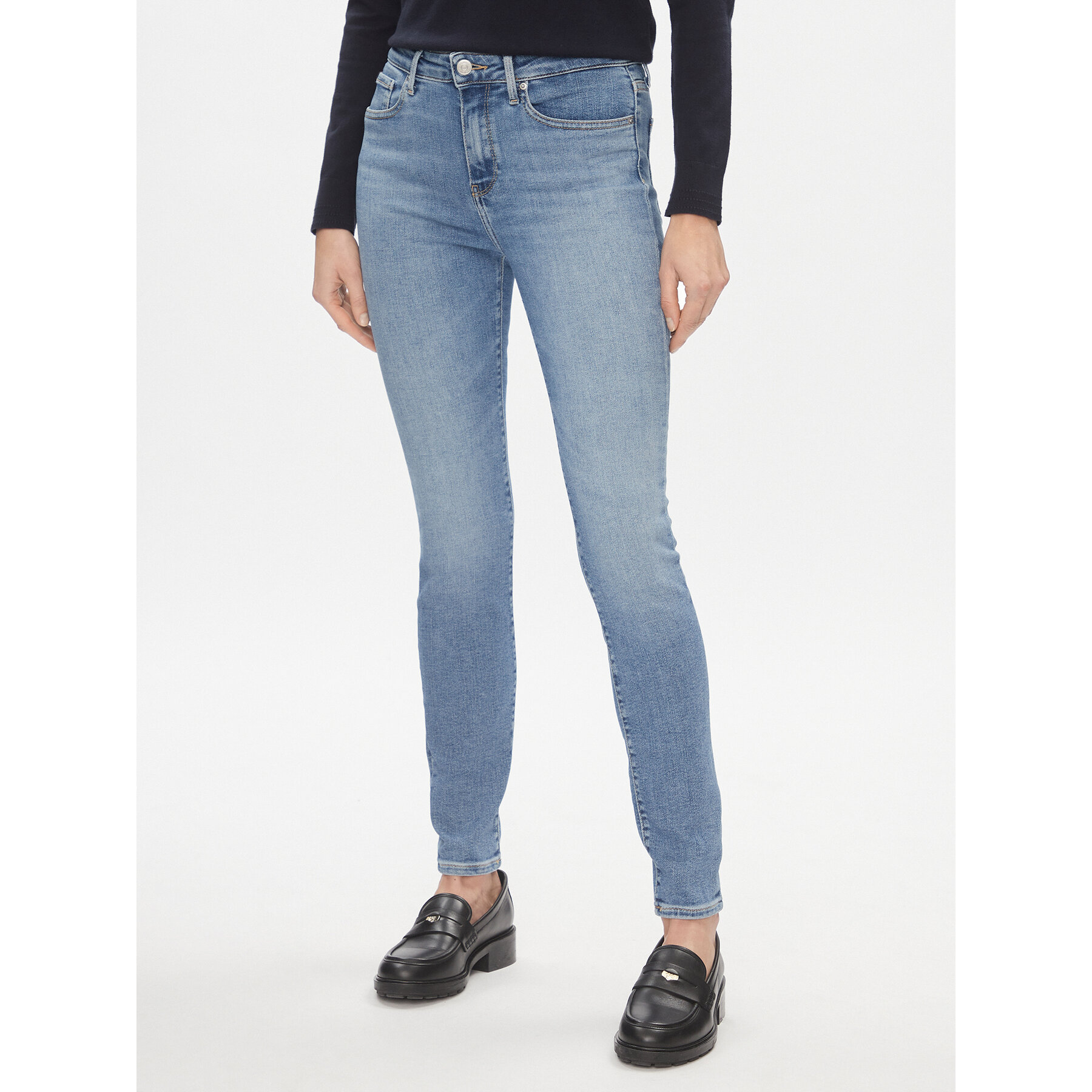 Tommy Hilfiger Jeansy Th Flex Como Skinny Rw Mel WW0WW40633 Niebieski Skinny Fit