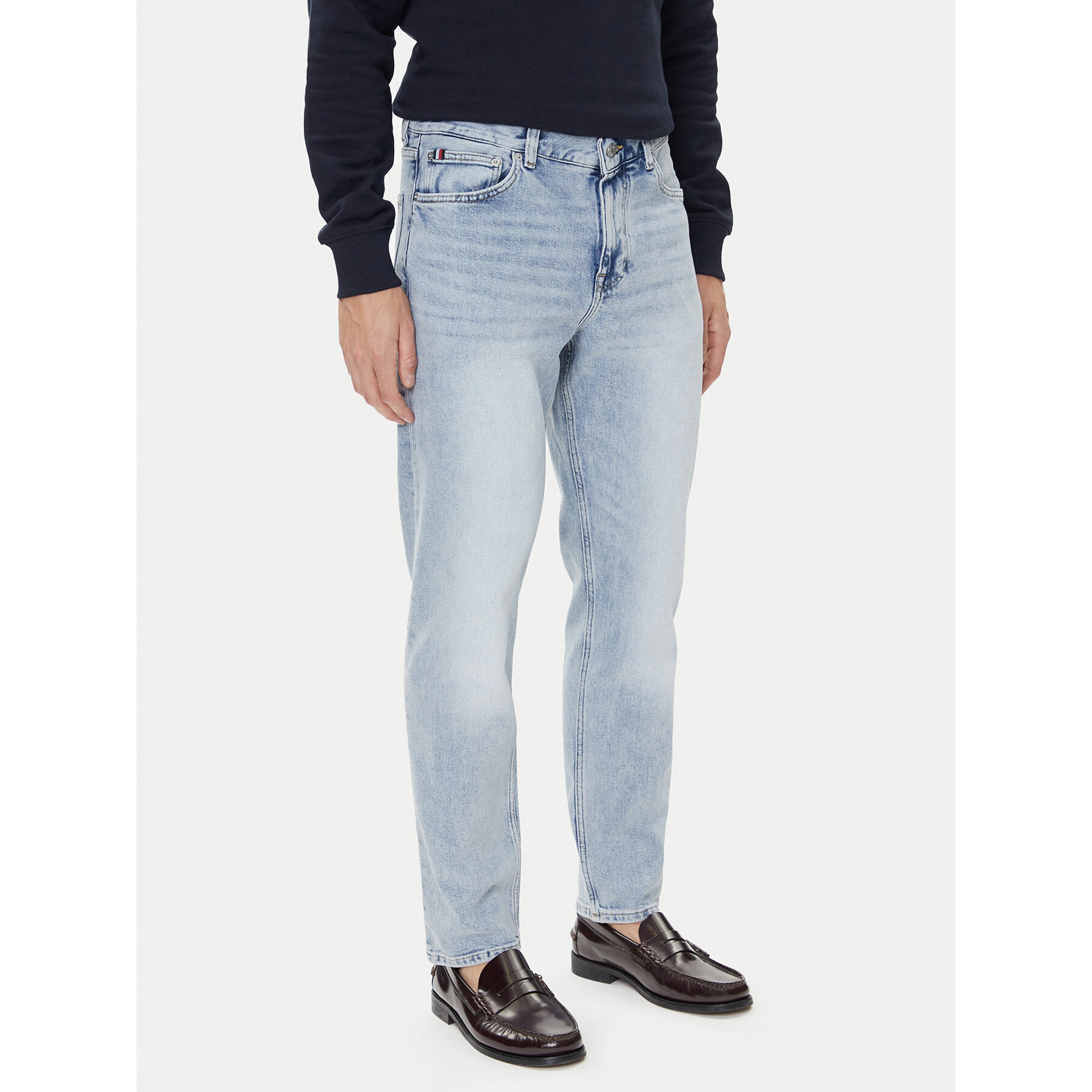 Tommy Hilfiger Jeansy Denton MW0MW39651 Niebieski Straight Fit