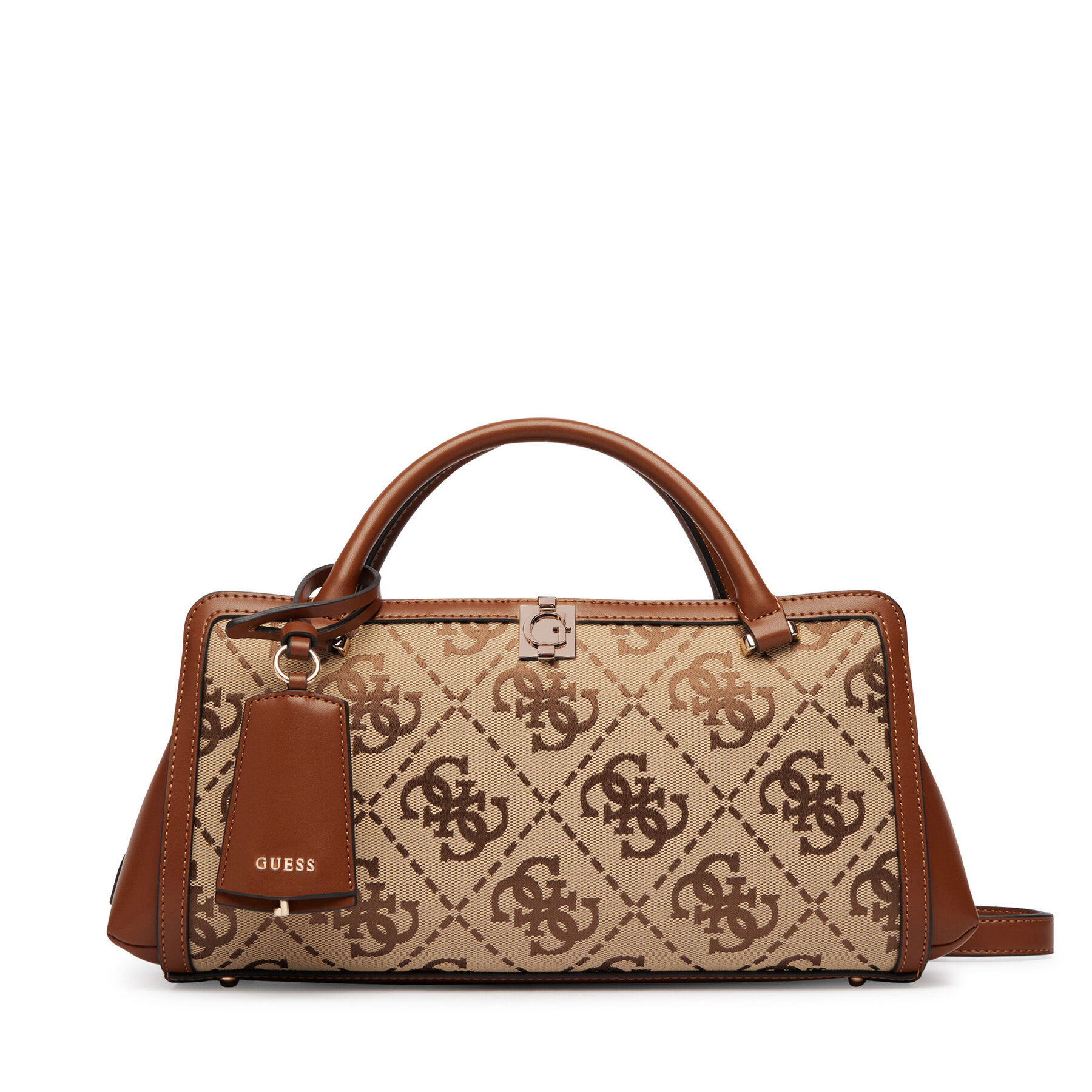 Guess Torebka Audrey Logo HWJG97 55060 Brązowy jasny