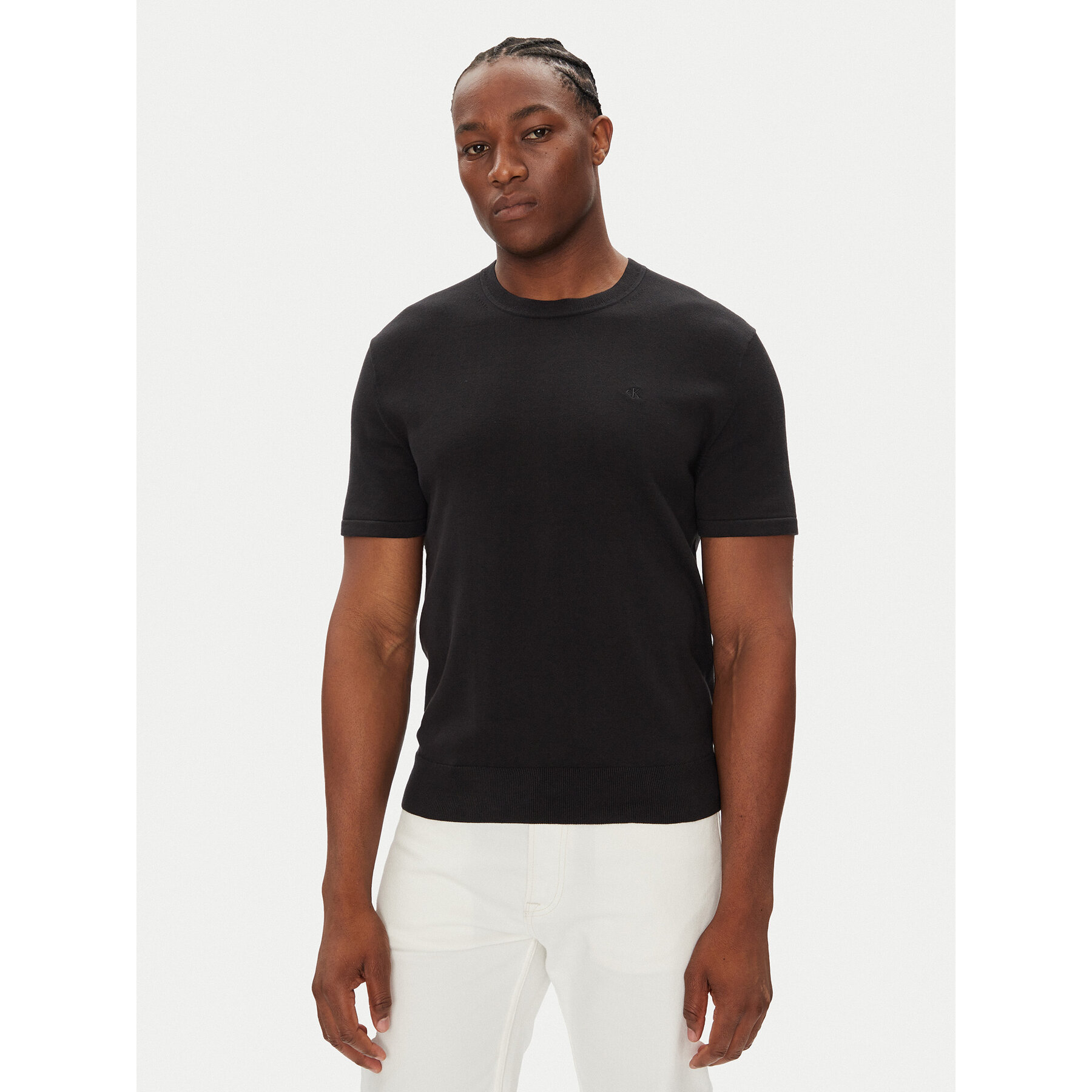 Calvin Klein T-Shirt Supima LV04LC333G Czarny Regular Fit