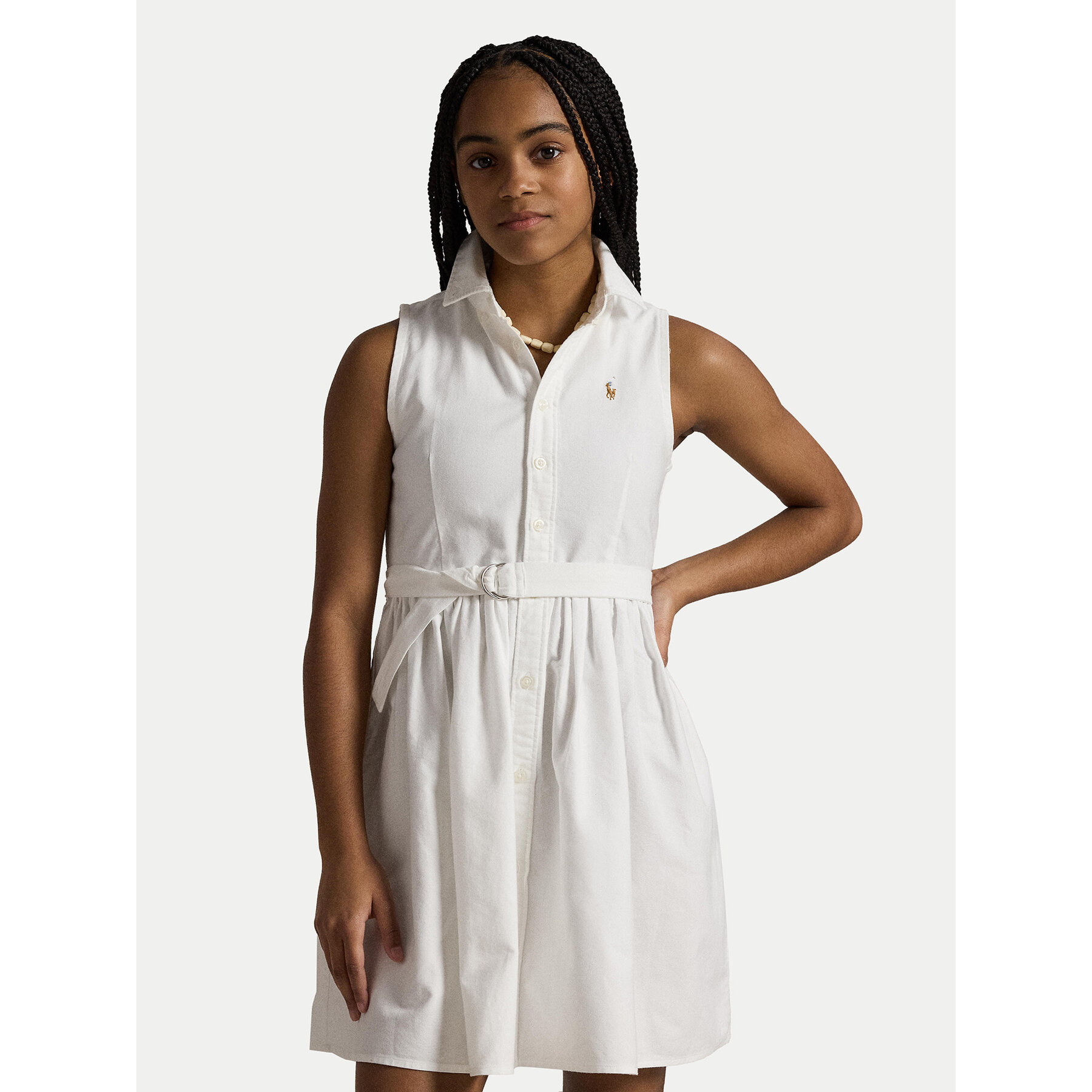 Polo Ralph Lauren Sukienka koszulowa 313934188001 Biały Regular Fit