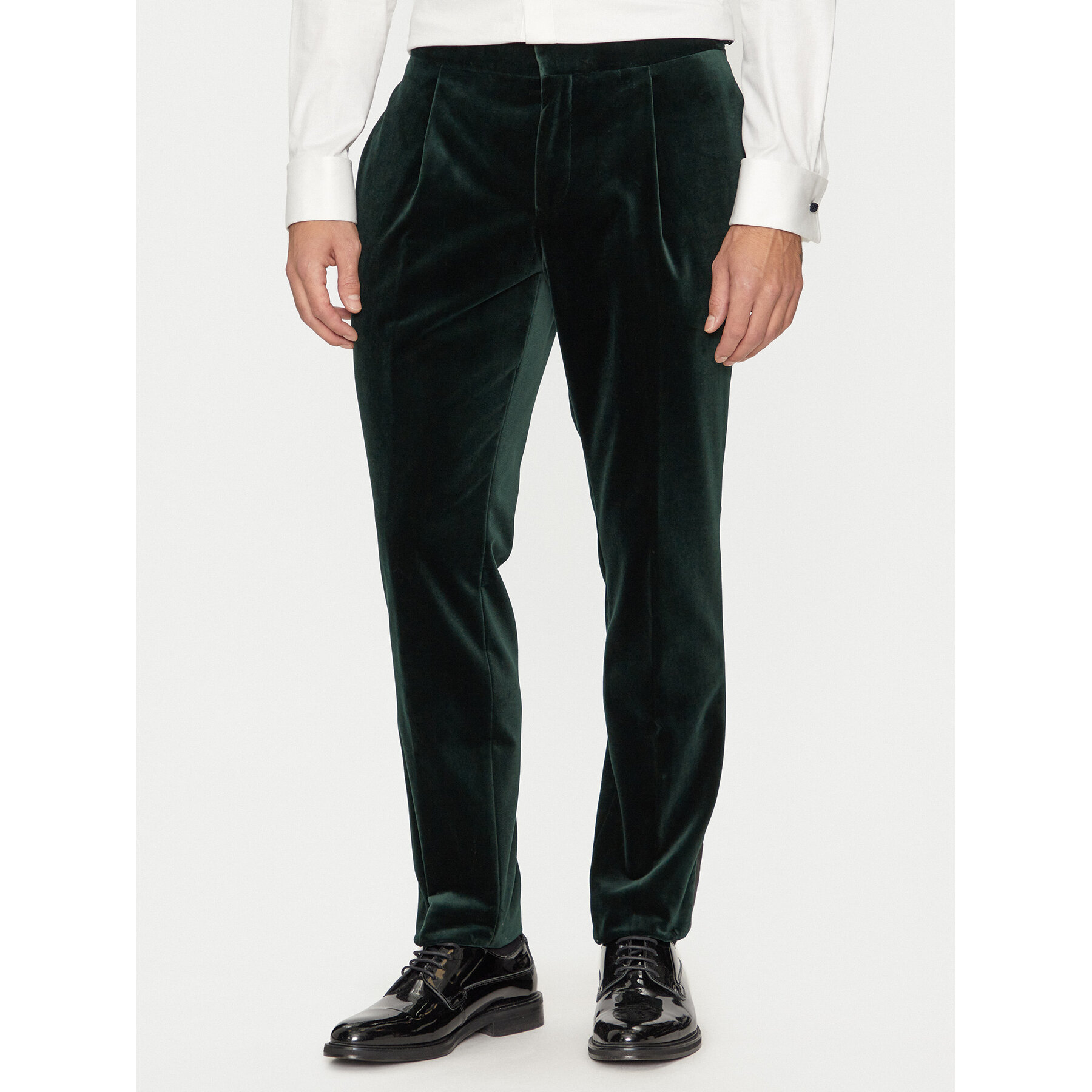 Hugo Spodnie materiałowe Getlin242E1X 50524910 Zielony Slim Fit