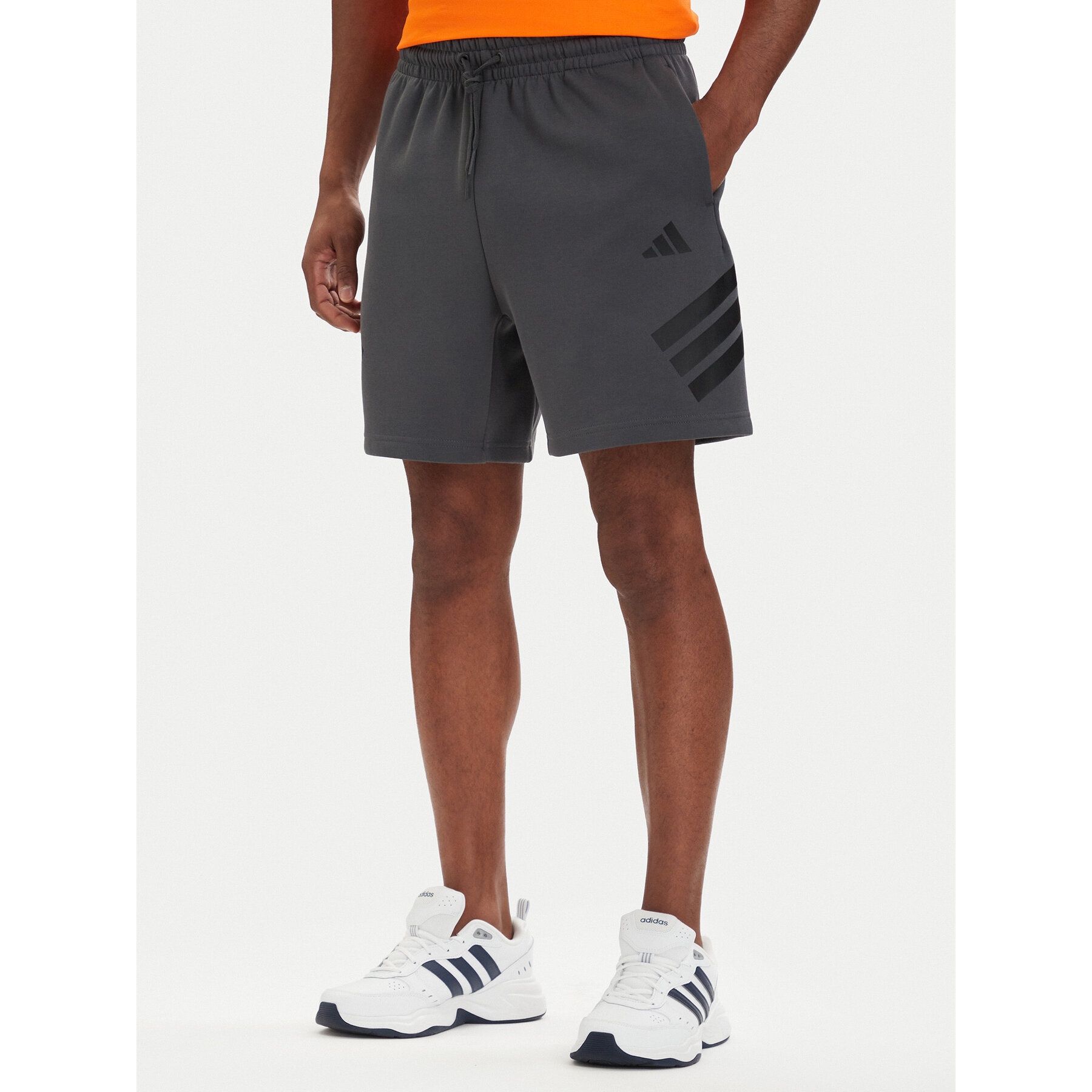 adidas Szorty sportowe Future Icons 3-Stripes KD5241 Szary Regular Fit