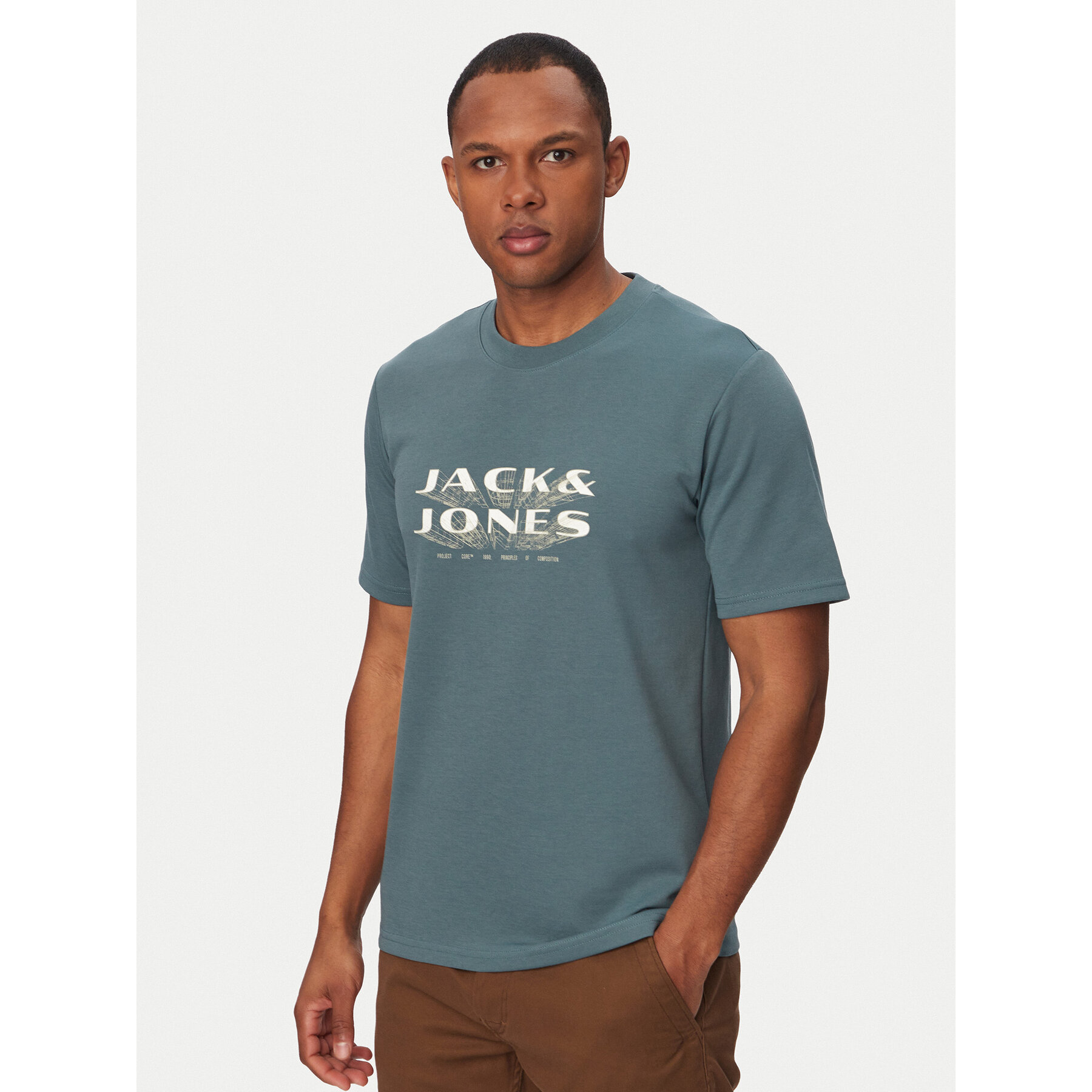 Jack & Jones T-Shirt Fusion 12289880 Zielony Regular Fit