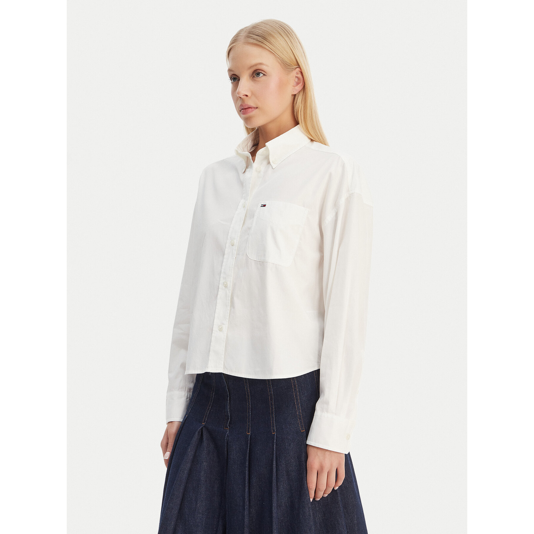 Tommy Jeans Koszula DW0DW22766 Écru Regular Fit