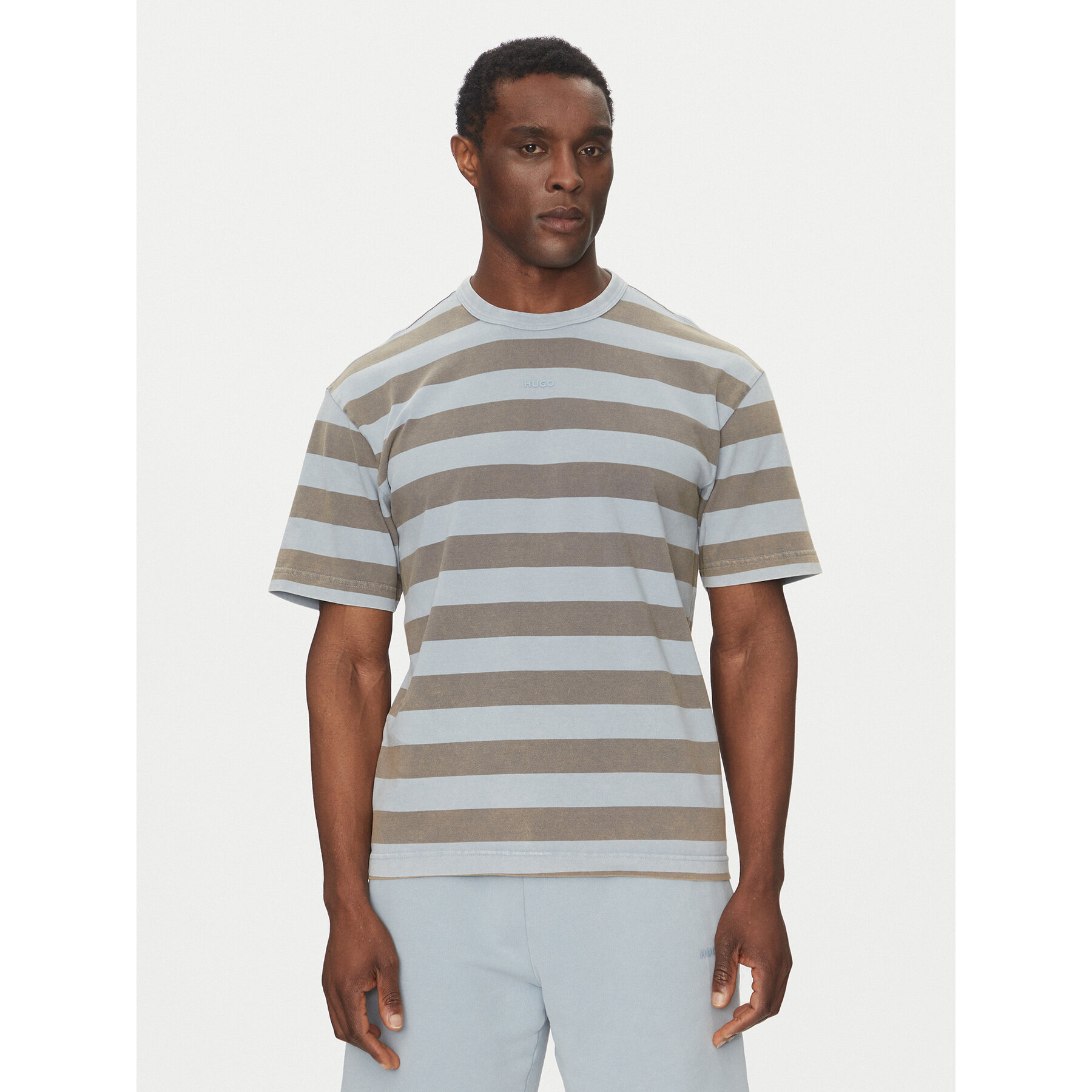 HUGO T-Shirt Dockoe 50535283 Błękitny Relaxed Fit