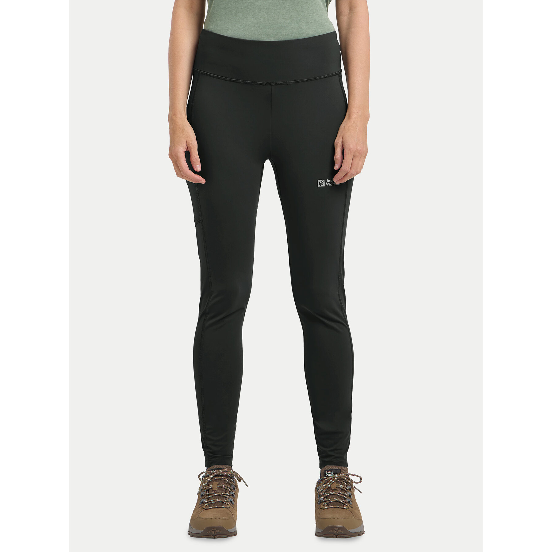 Jack Wolfskin Legginsy Klintal 1508901 Czarny Slim Fit