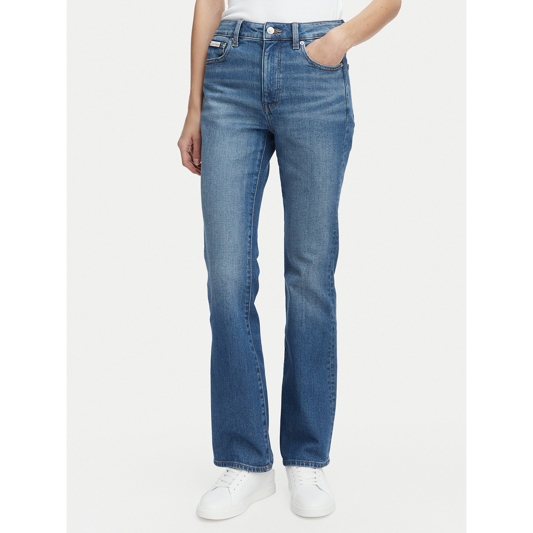 Calvin Klein Jeans Jeansy LV047F666G Granatowy Bootcut Fit
