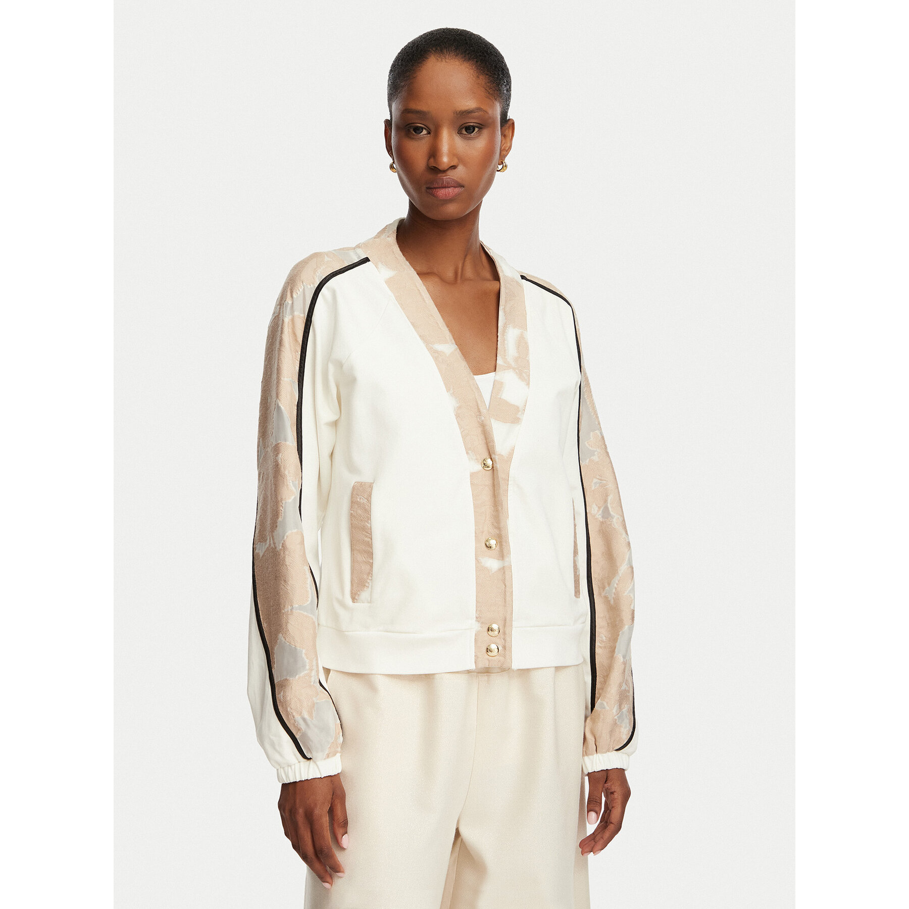 Liu Jo Sport Kardigan TA6197 FS090 Biały Relaxed Fit