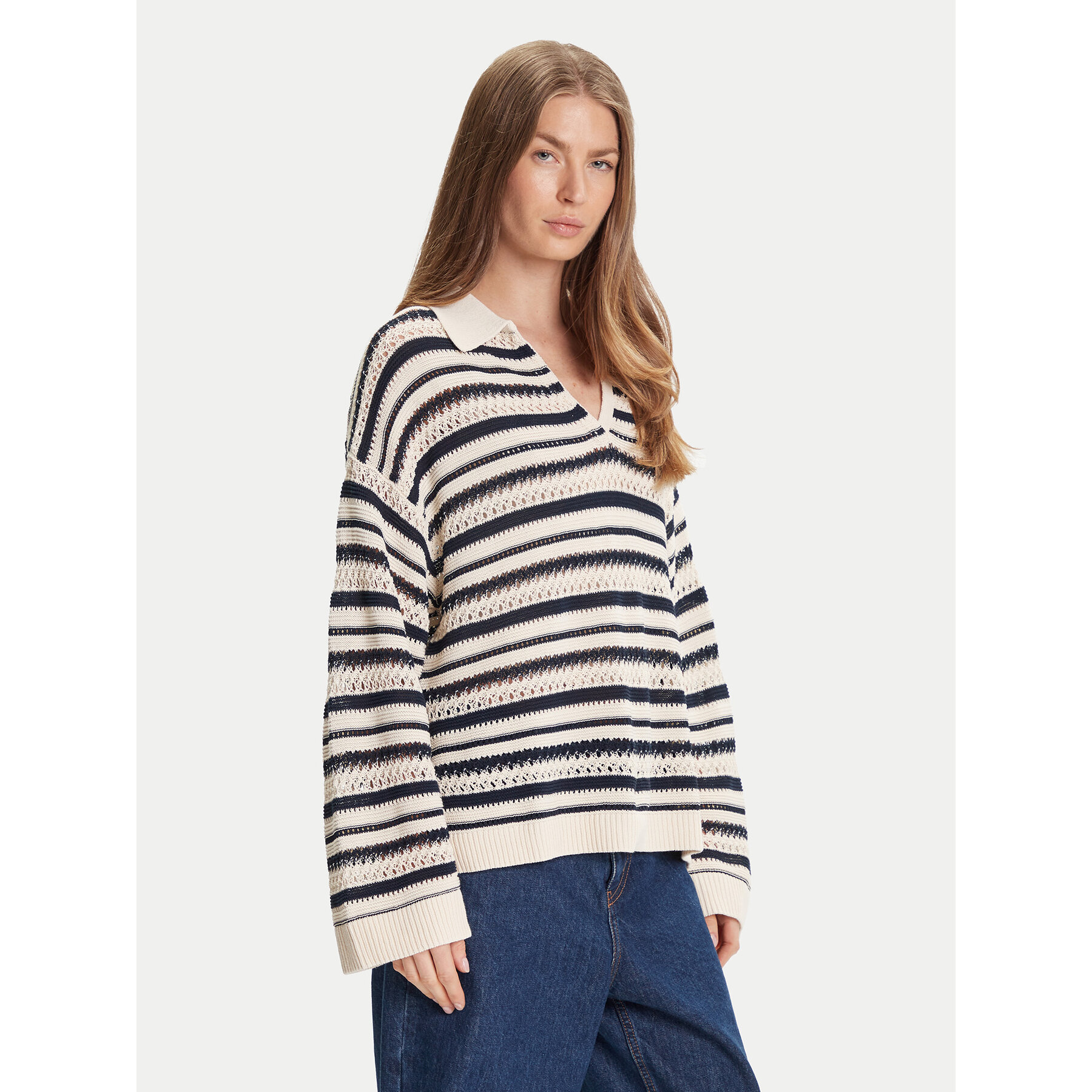 Tommy Hilfiger Sweter WW0WW46524 Beżowy Relaxed Fit