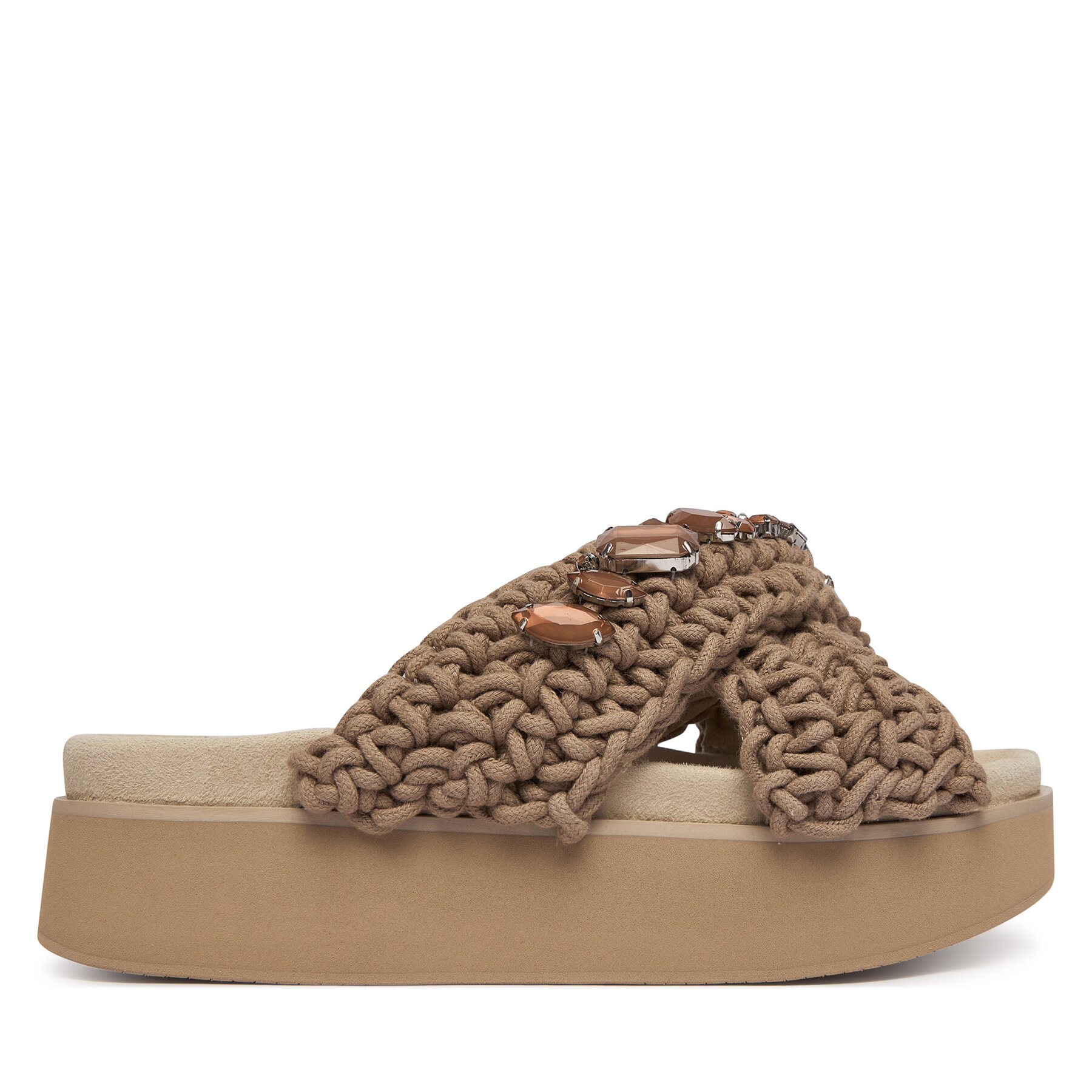 Inuikii Klapki Woven Stones Platform 1004.005.0043 Beżowy