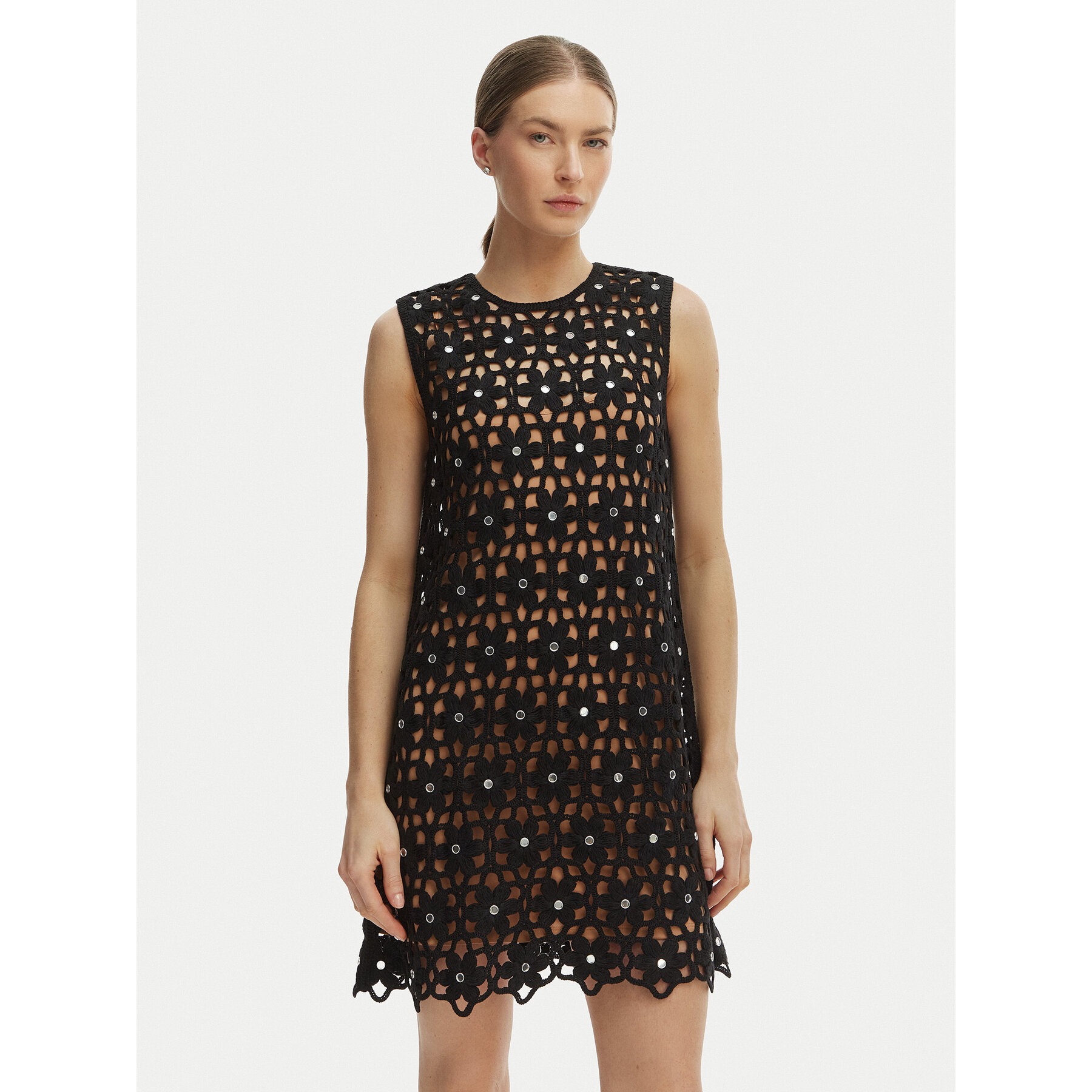 MICHAEL Michael Kors Sukienka letnia MS683CWKNE Czarny Slim Fit