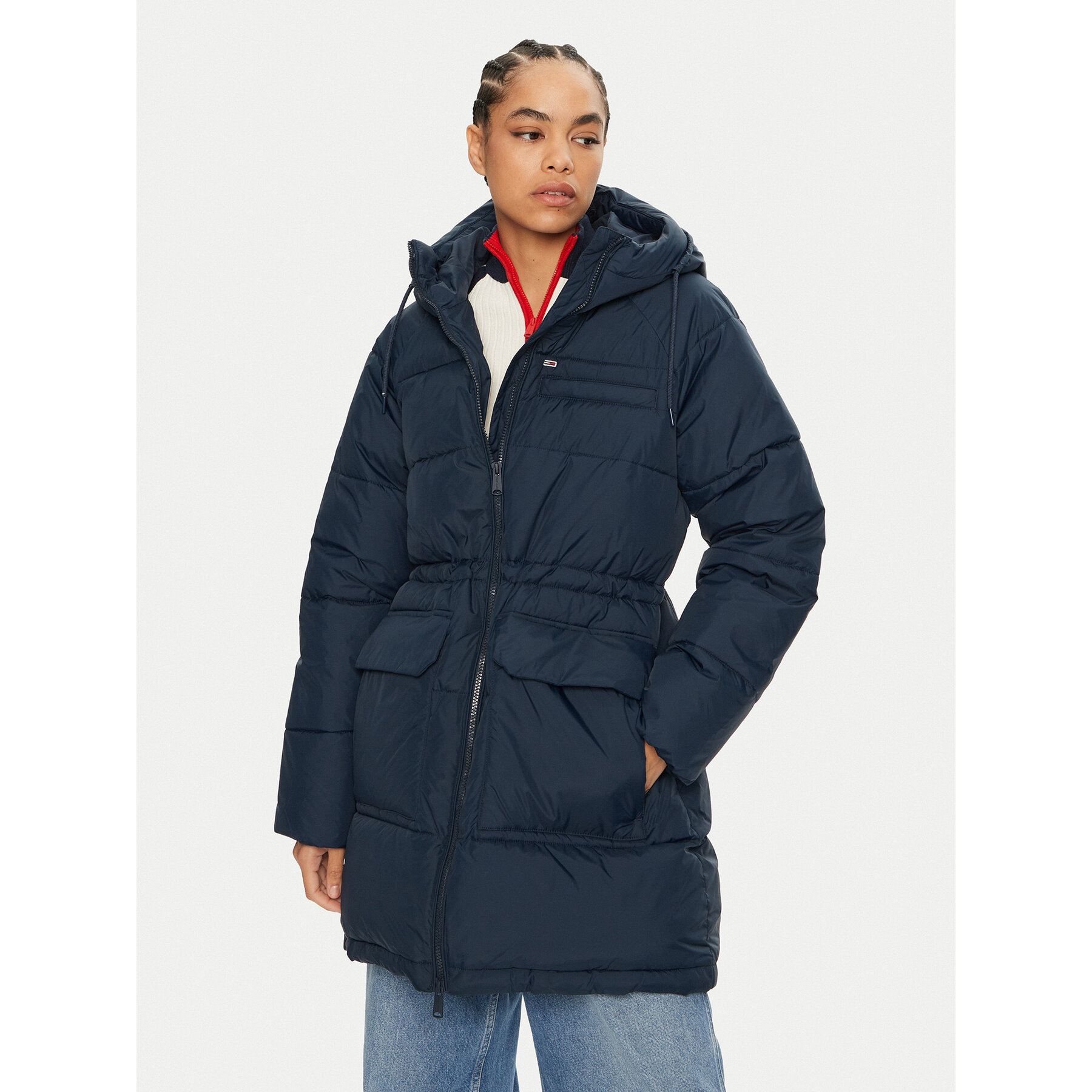 Tommy Jeans Kurtka zimowa DW0DW18842 Granatowy Regular Fit