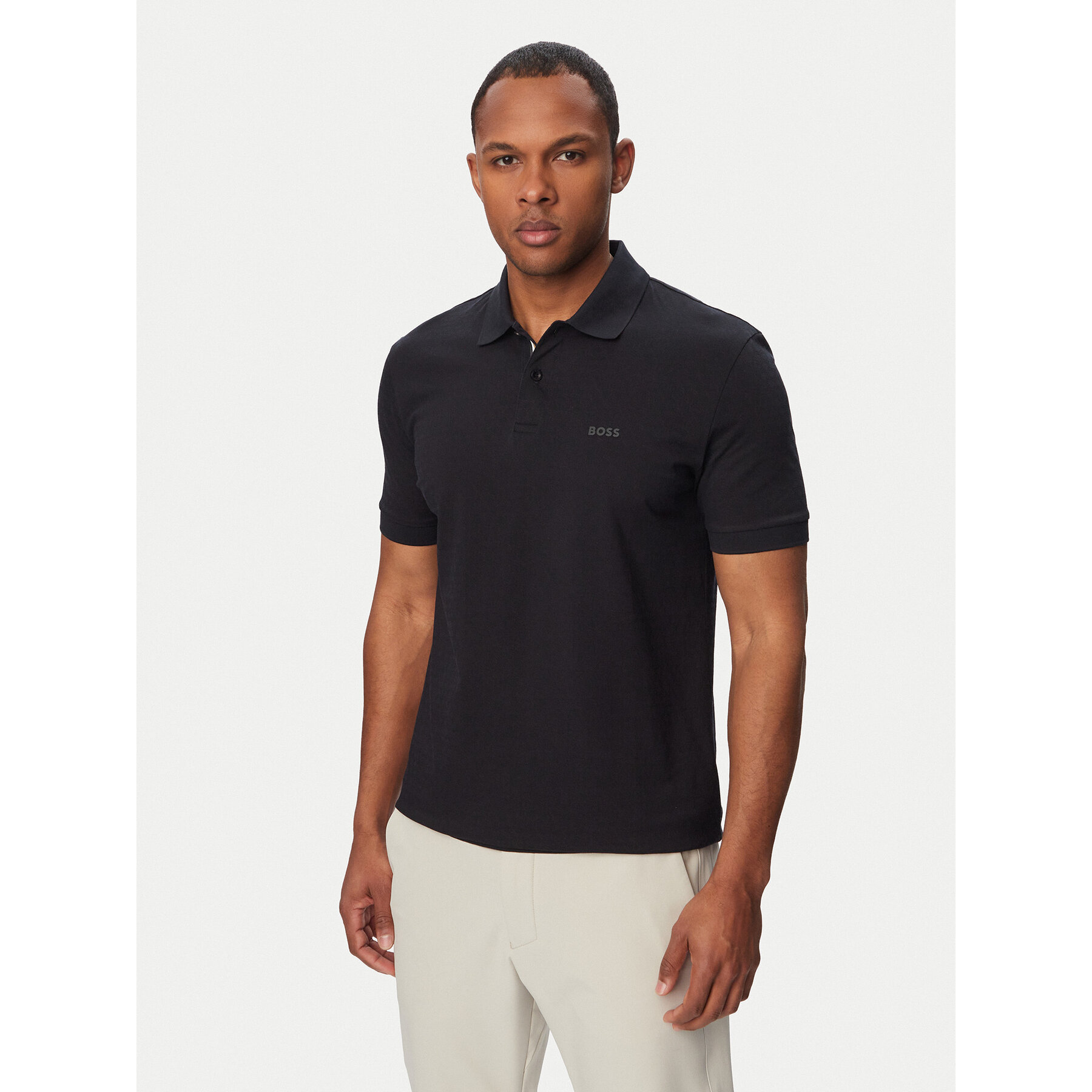 BOSS Polo 50554591 Granatowy Regular Fit
