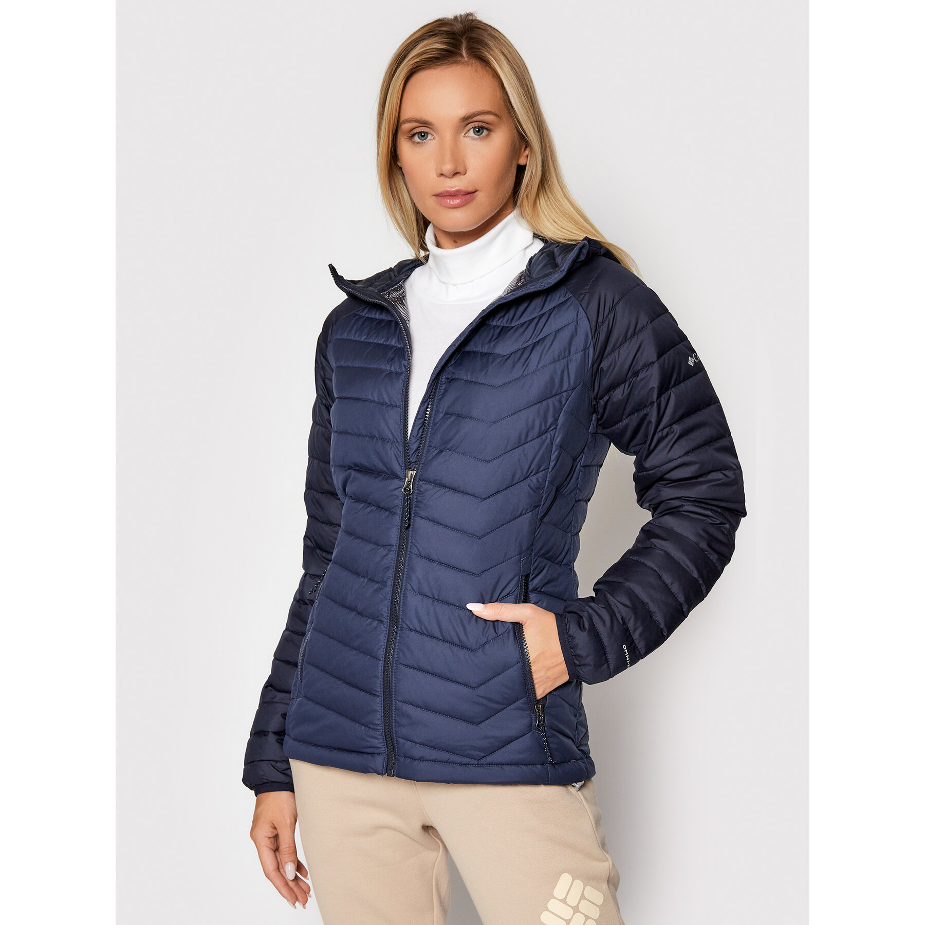 Columbia Kurtka przejściowa Powder Lite 1699071 Granatowy Slim Fit