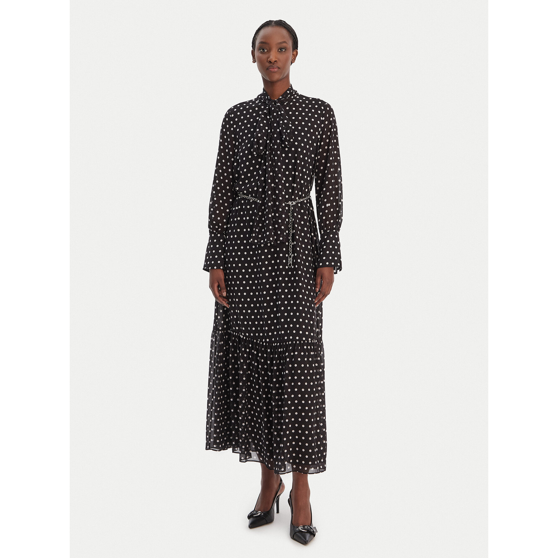 MICHAEL Michael Kors Sukienka koszulowa MR68394K9J Czarny A-Line Fit