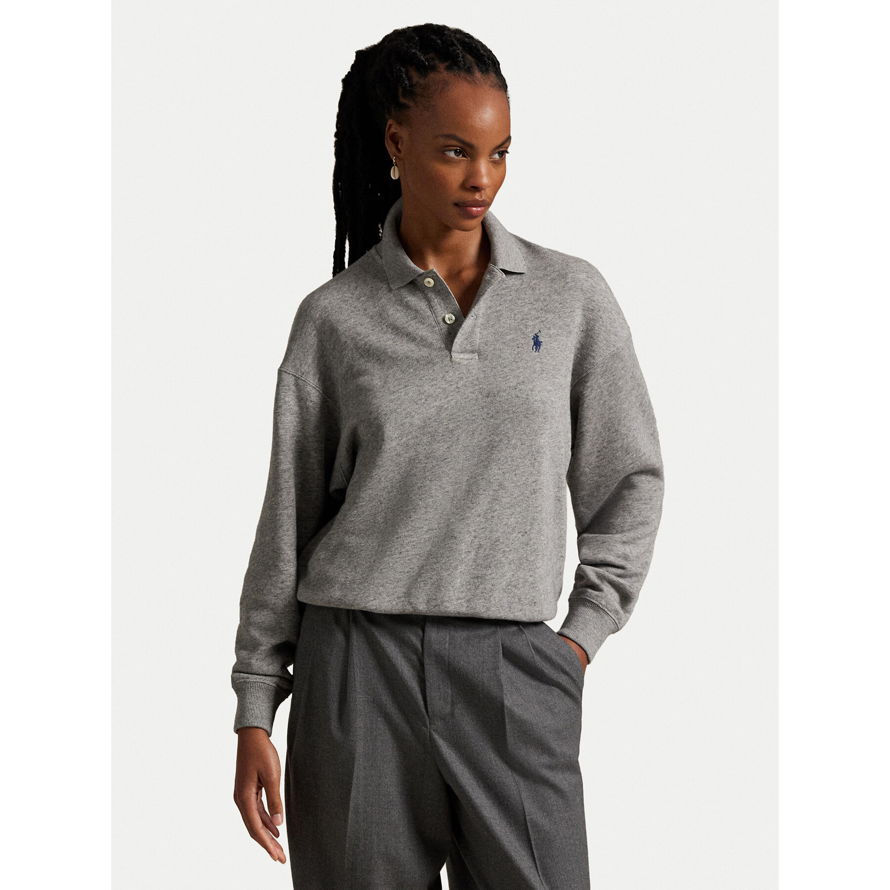 Polo Ralph Lauren Bluza 211947966501 Szary Relaxed Fit