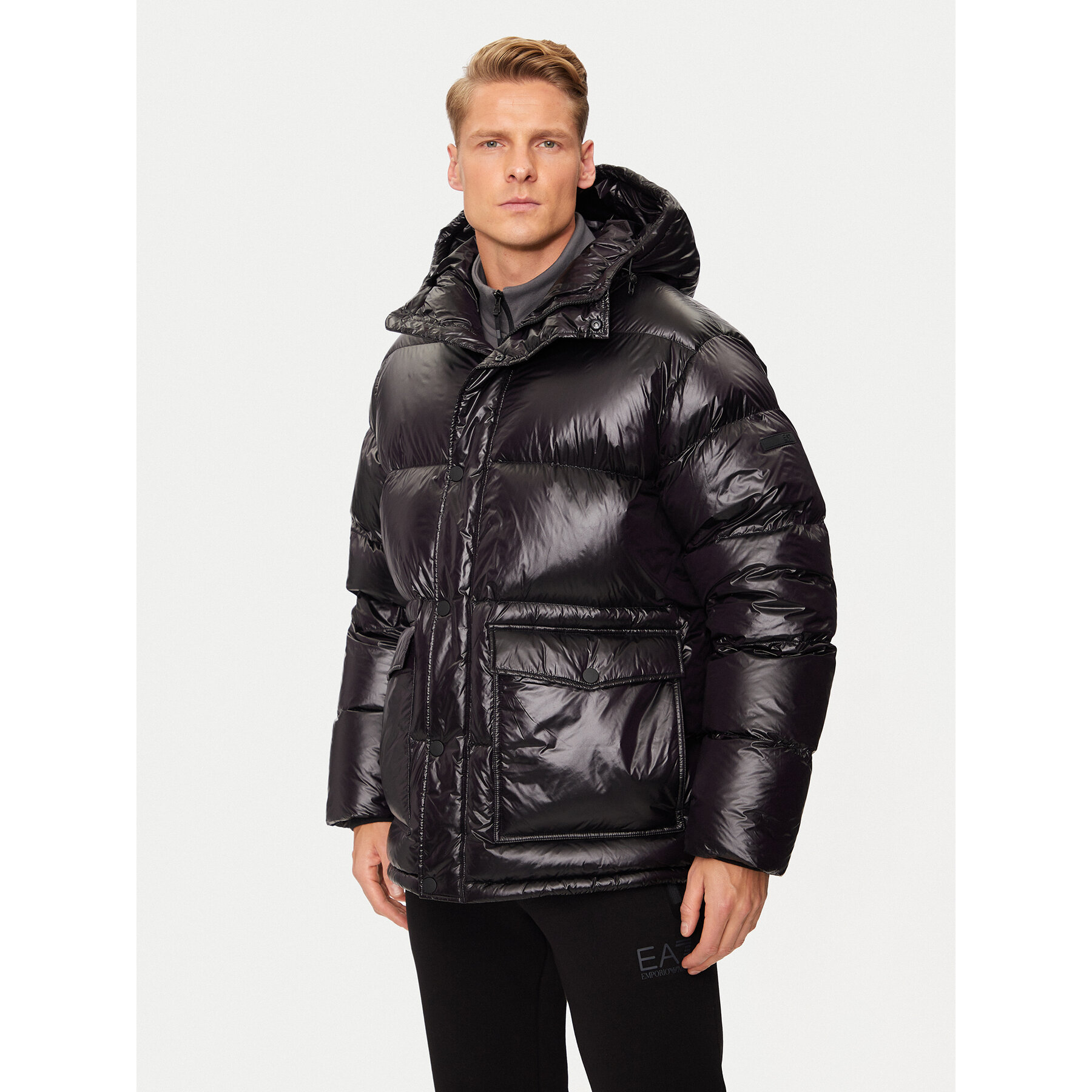 EA7 Emporio Armani Kurtka puchowa 6DPB31 PN2MZ 1200 Czarny Regular Fit