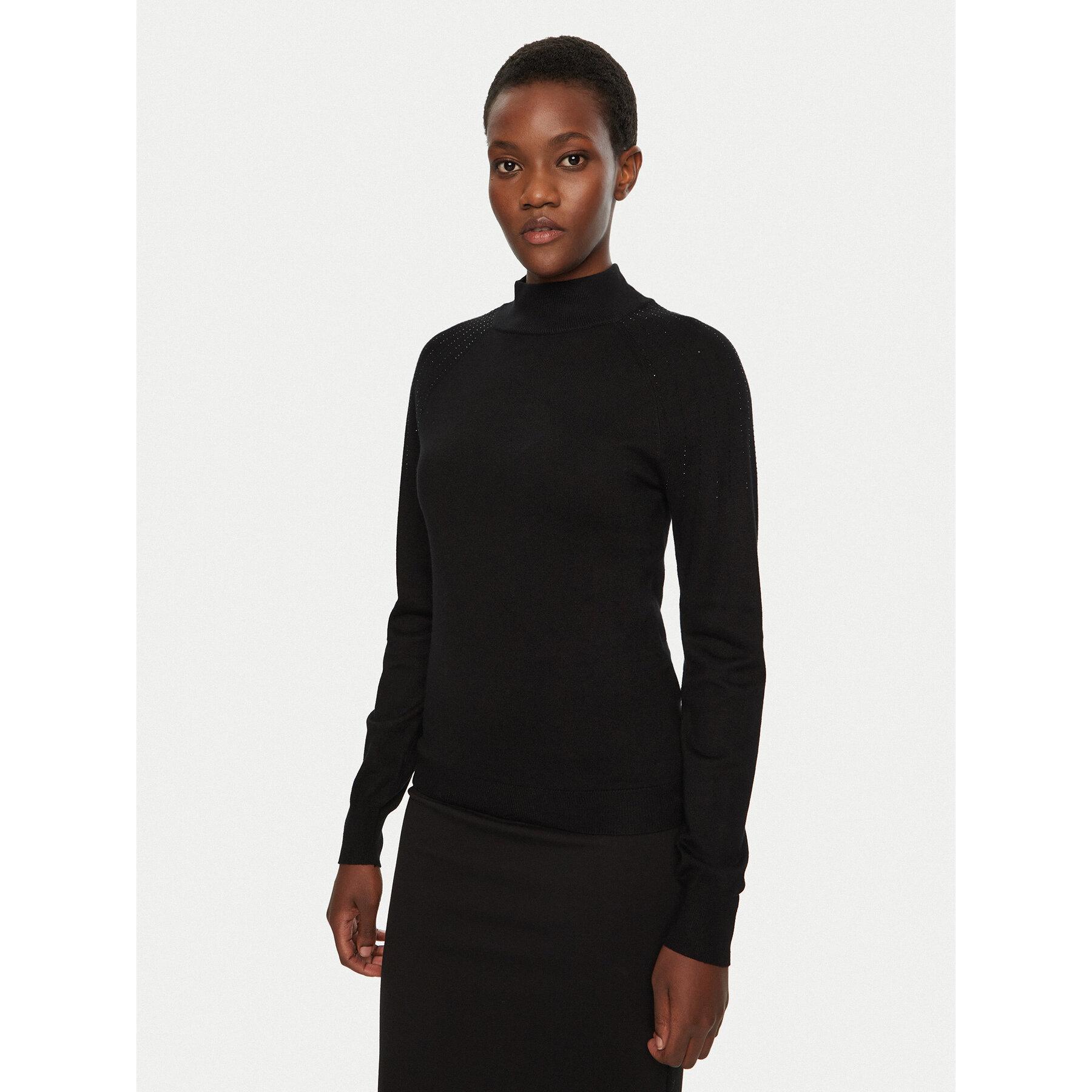 Morgan Sweter 242-MPRETTY Czarny Slim Fit
