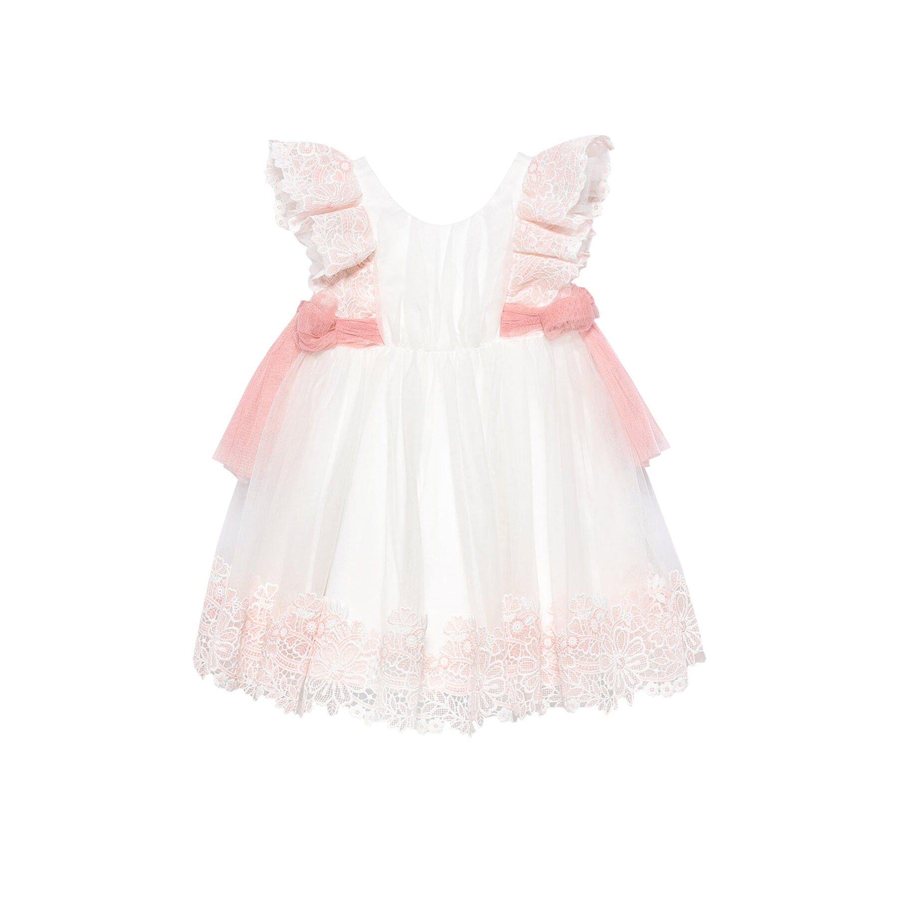 Abel & Lula Sukienka elegancka 5006 Biały Regular Fit