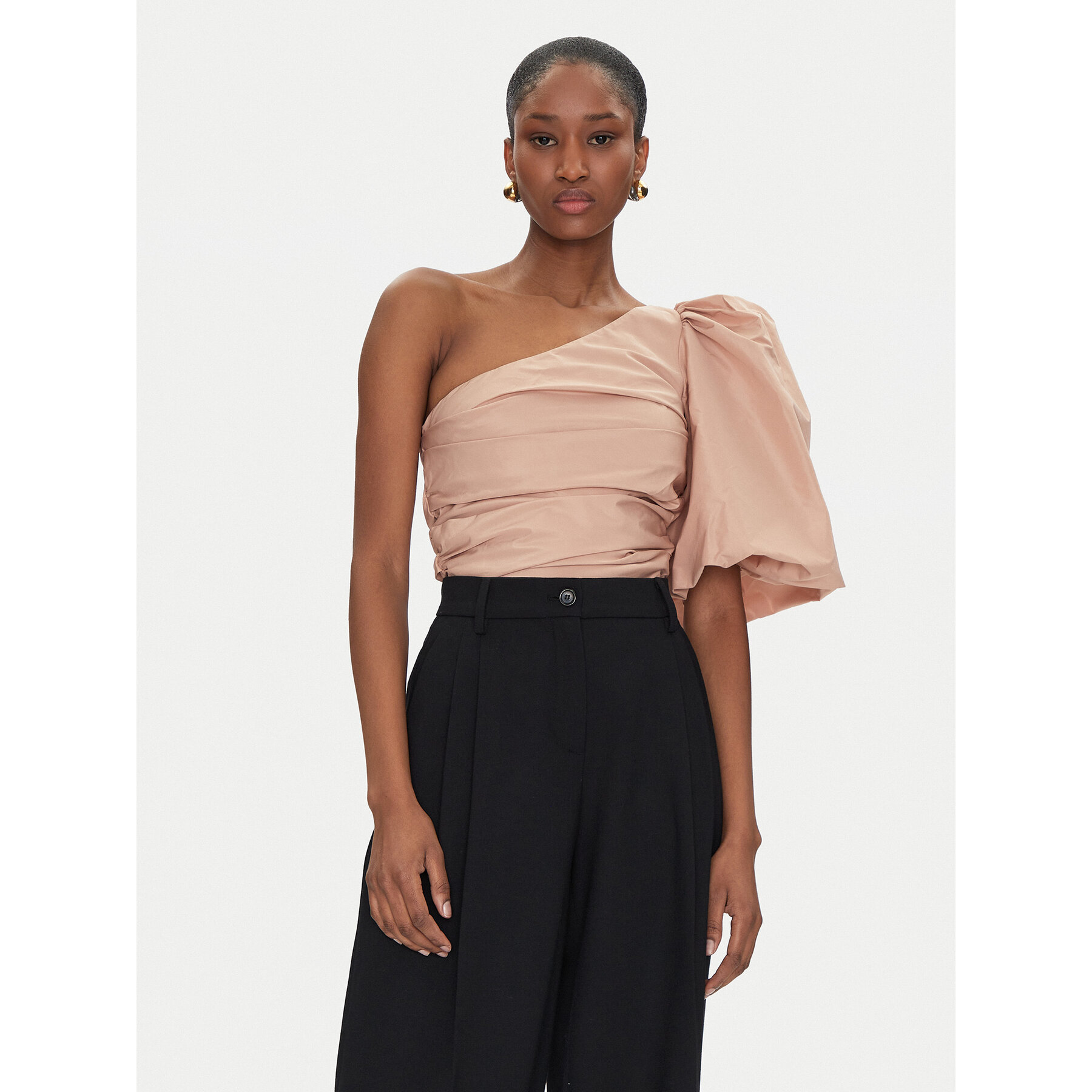 PINKO Bluzka Magnanina 104826 Y3LE Beżowy Regular Fit