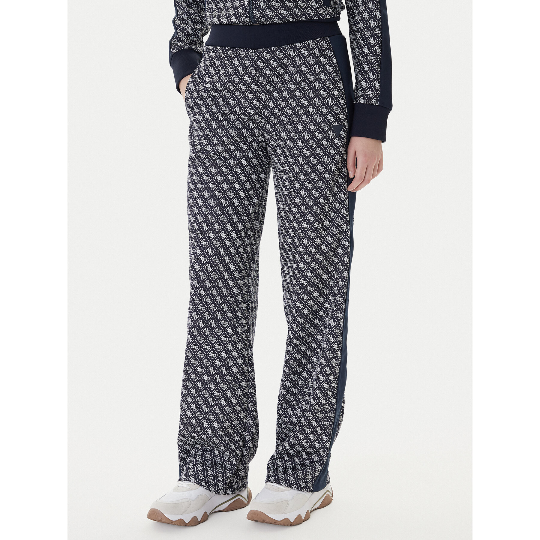 Guess Spodnie dresowe V6RB09 K2042 Granatowy Wide Leg