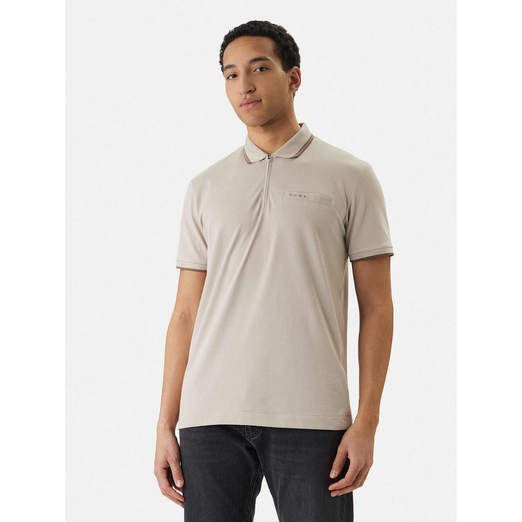 Jack & Jones Polo Fusion 12289953 Szary Regular Fit