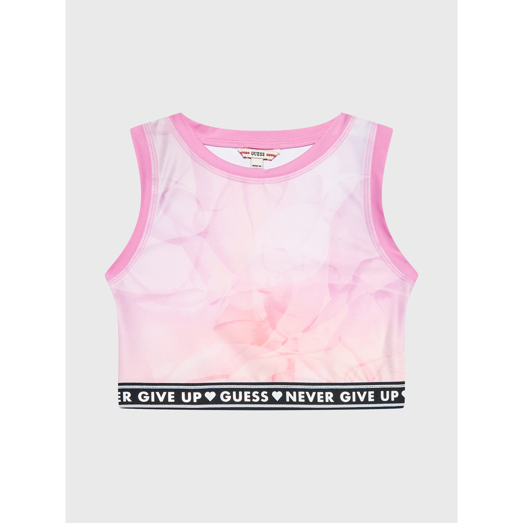 Guess Top J3RI02 MC01P Różowy Slim Fit