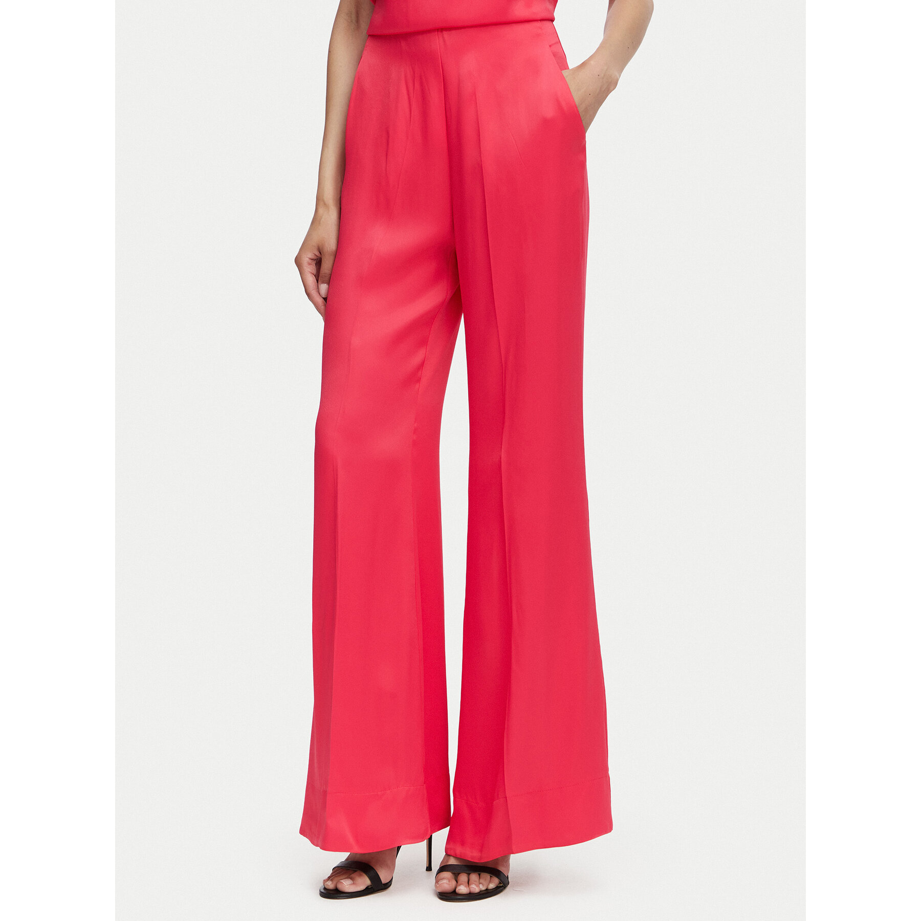 ACCESS FASHION Spodnie palazzo 63-5082-875 Różowy Wide Leg