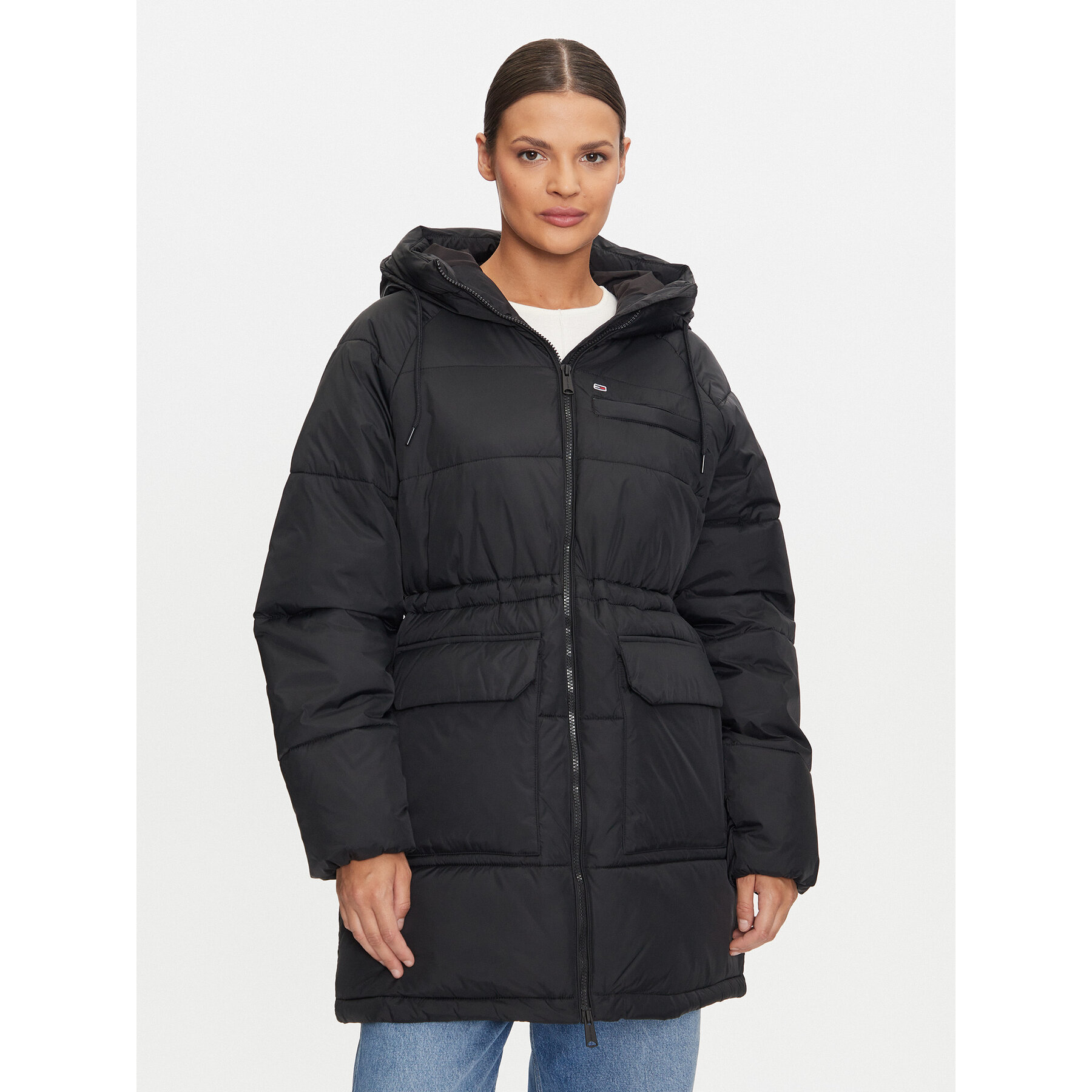 Tommy Jeans Kurtka zimowa Vail DW0DW18842 Czarny Regular Fit