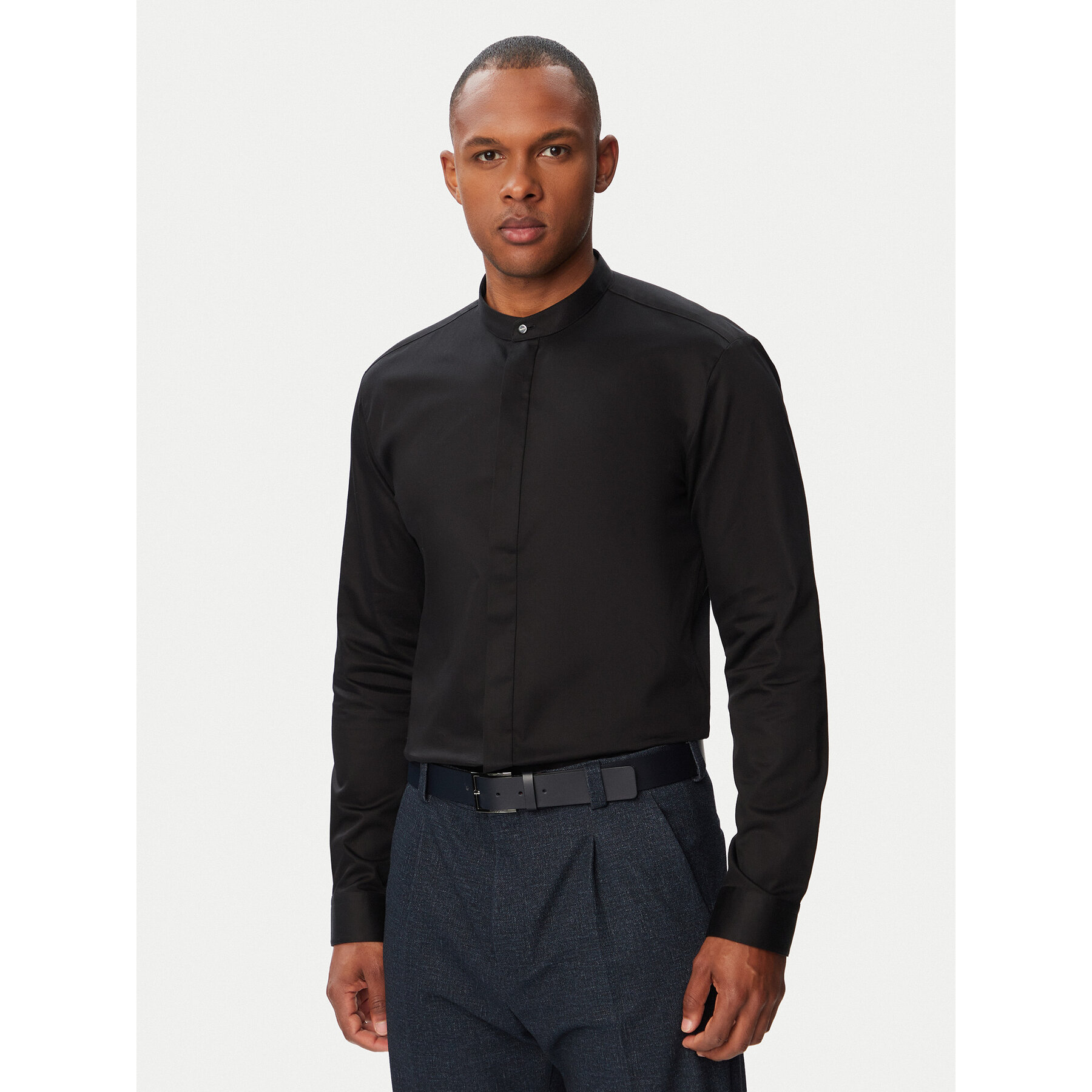 HUGO Koszula Kaleb 50544949 Czarny Slim Fit