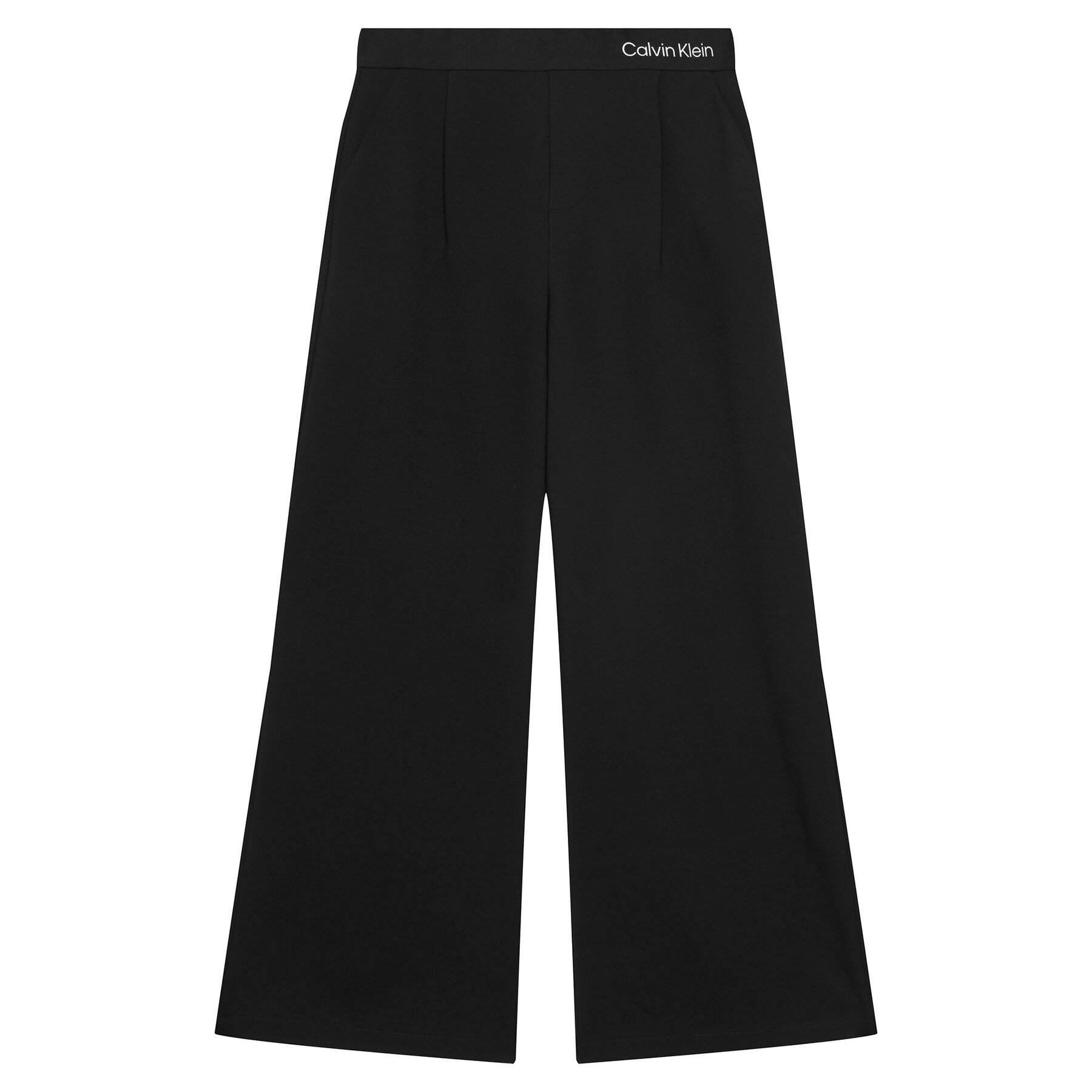 Calvin Klein Jeans Spodnie materiałowe Logo Tape IG0IG03091 Czarny Wide Leg