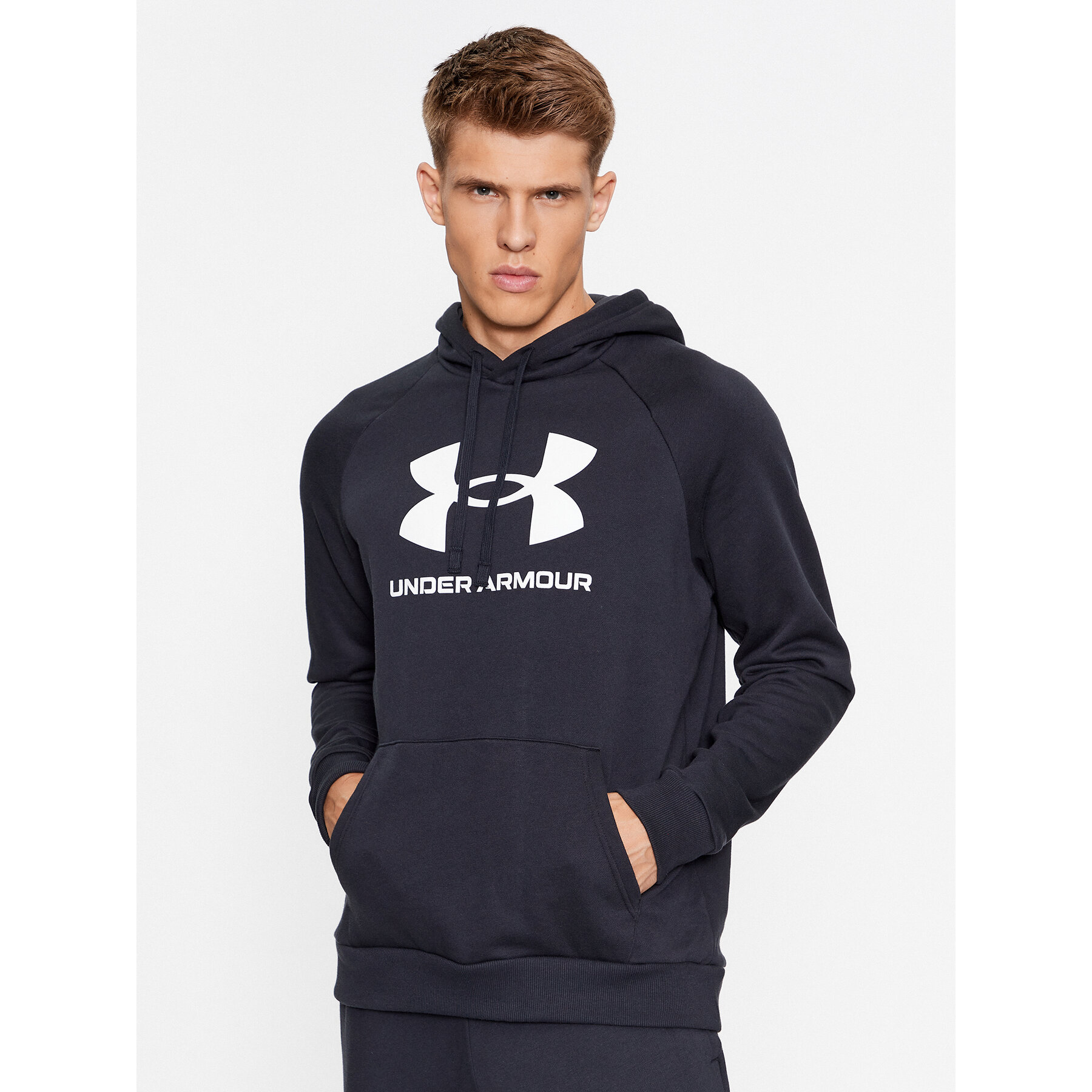 Under Armour Bluza Ua Rival Fleece Logo Hd 1379758 Czarny Loose Fit
