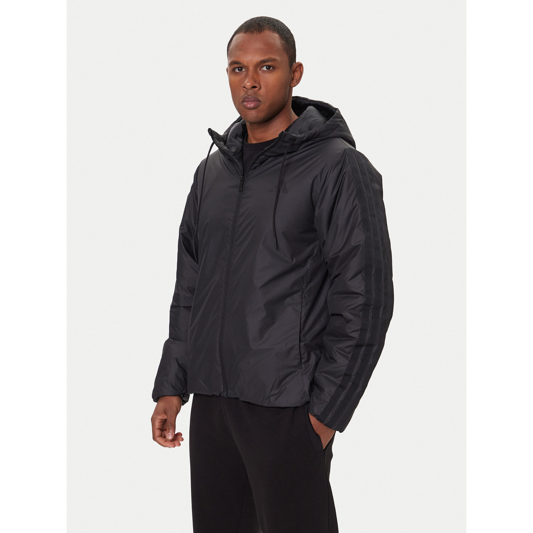 adidas Kurtka zimowa Essentials Climawarm 3-Stripes KB8149 Czarny Regular Fit