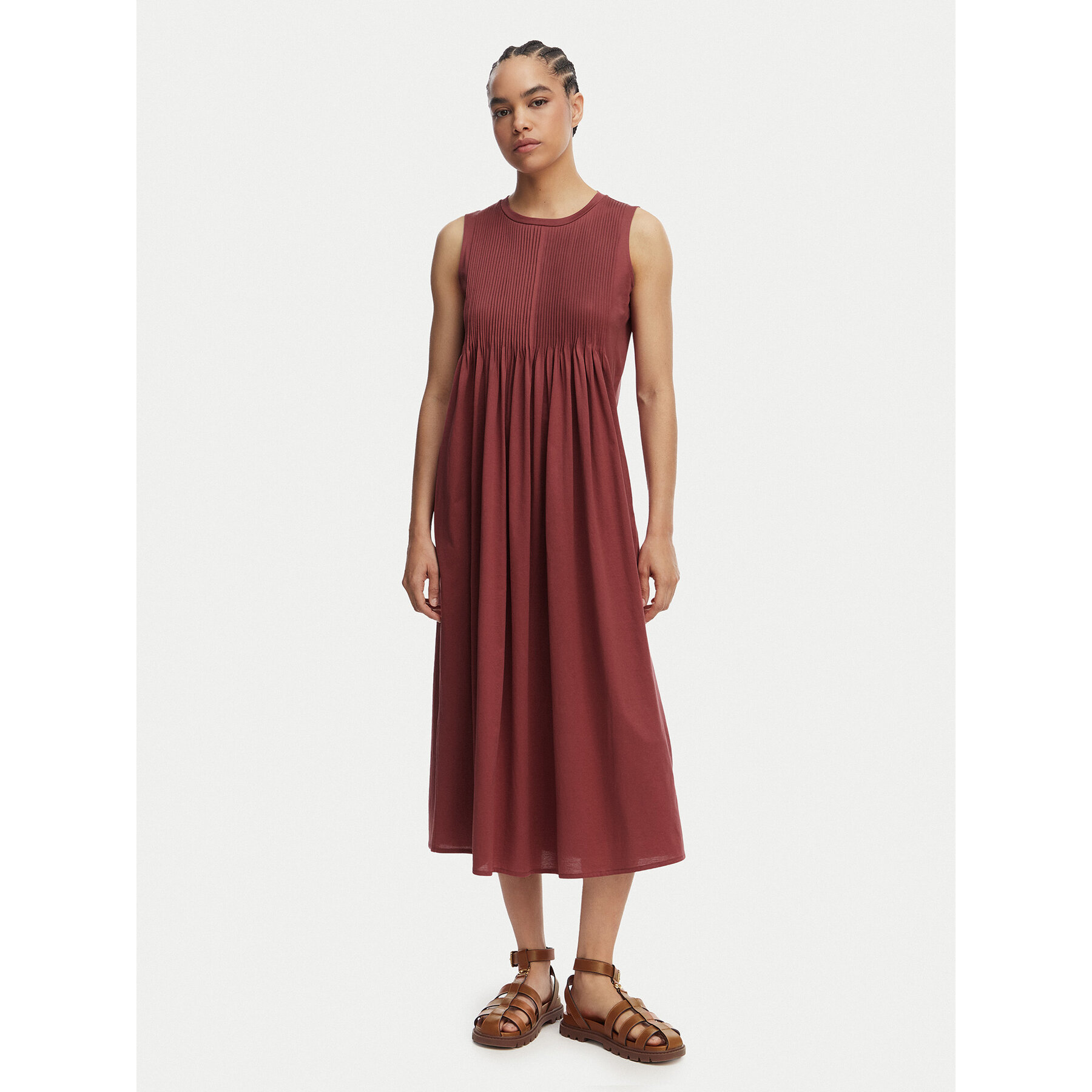 Weekend Max Mara Sukienka codzienna Ricordo 2615621022 Bordowy Regular Fit