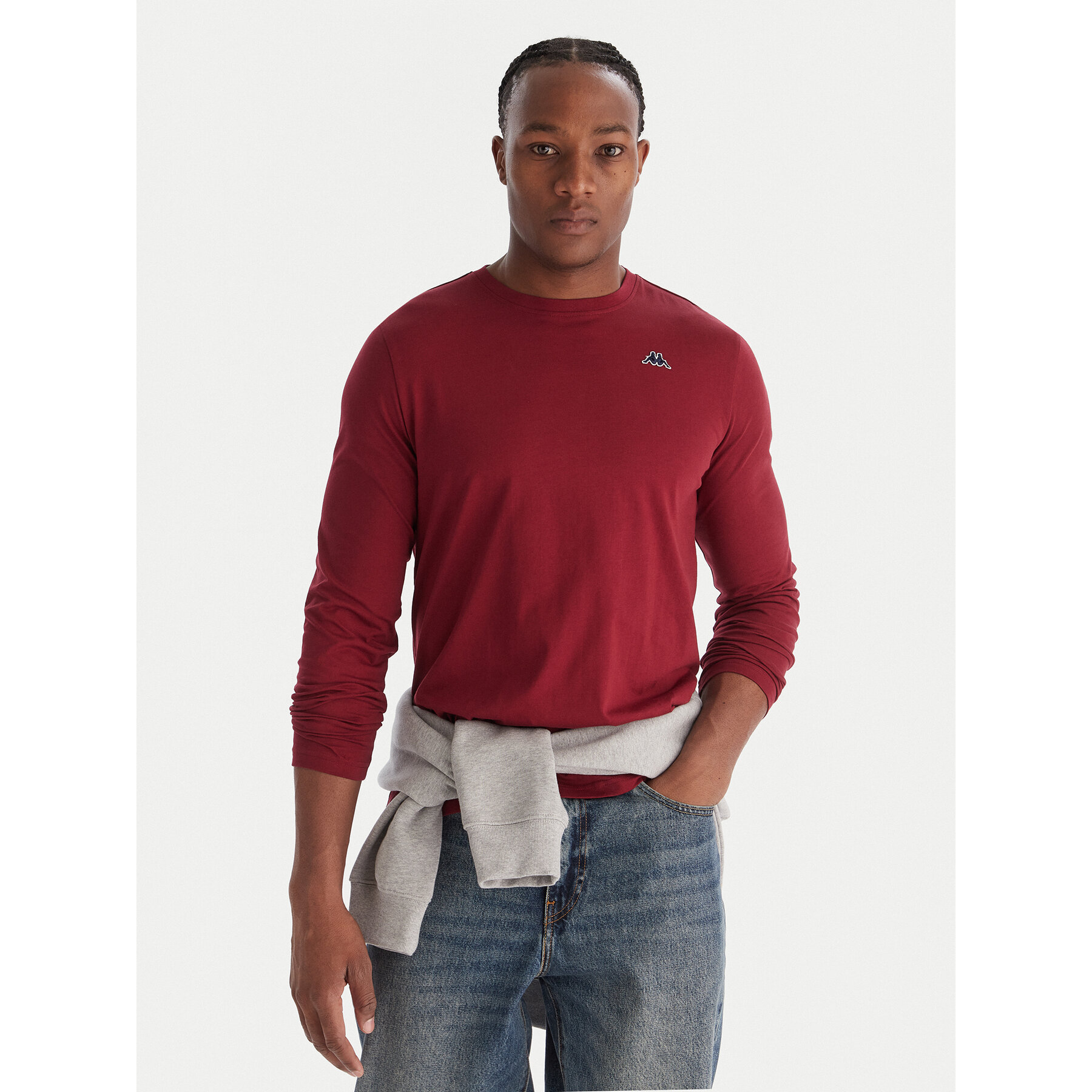 Robe di Kappa Longsleeve 631189W Czerwony Slim Fit